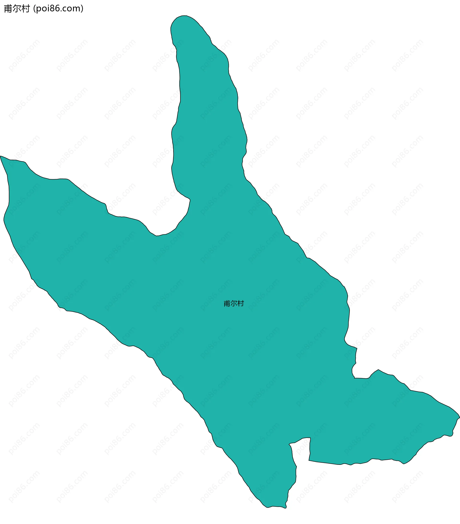 甫尔村边界地图