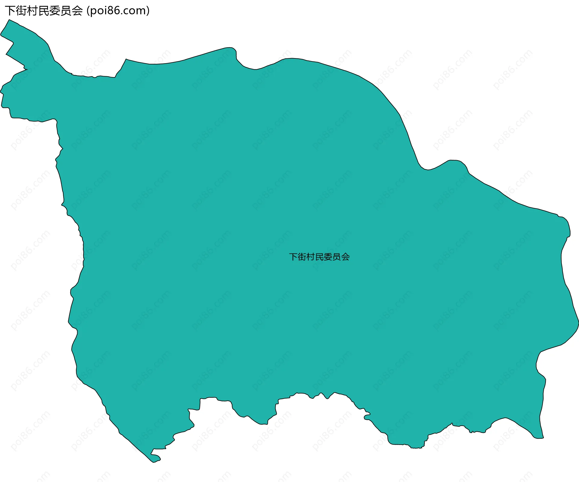 下街村民委员会边界地图