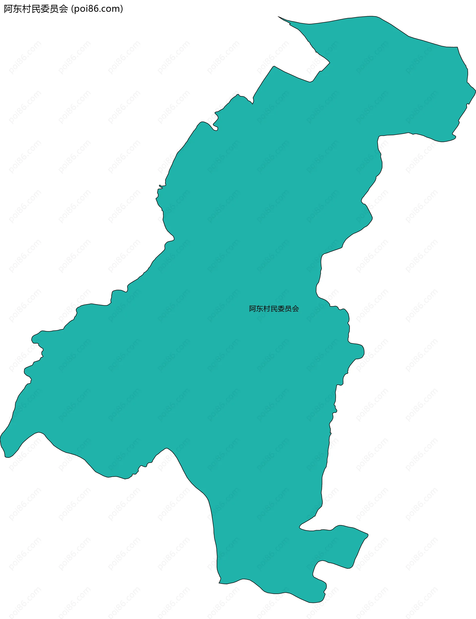 阿东村民委员会边界地图