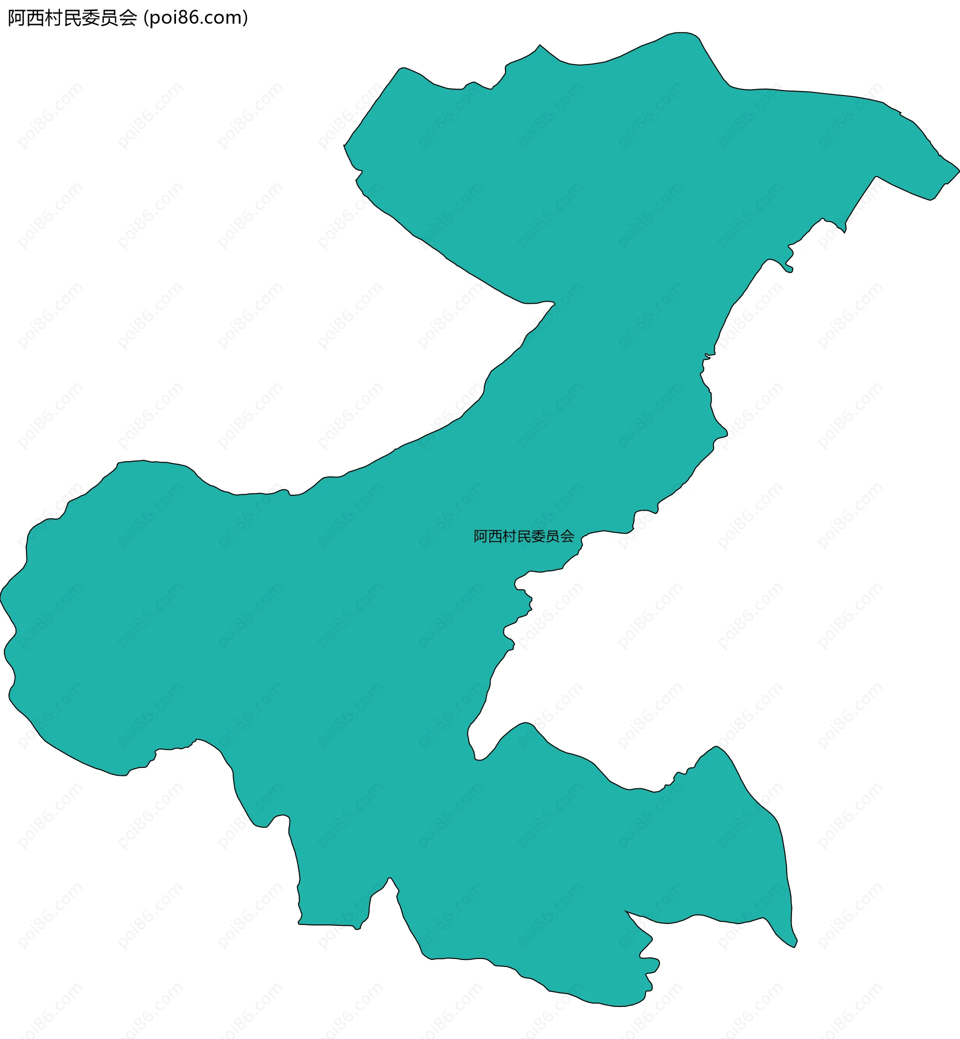 阿西村民委员会边界地图