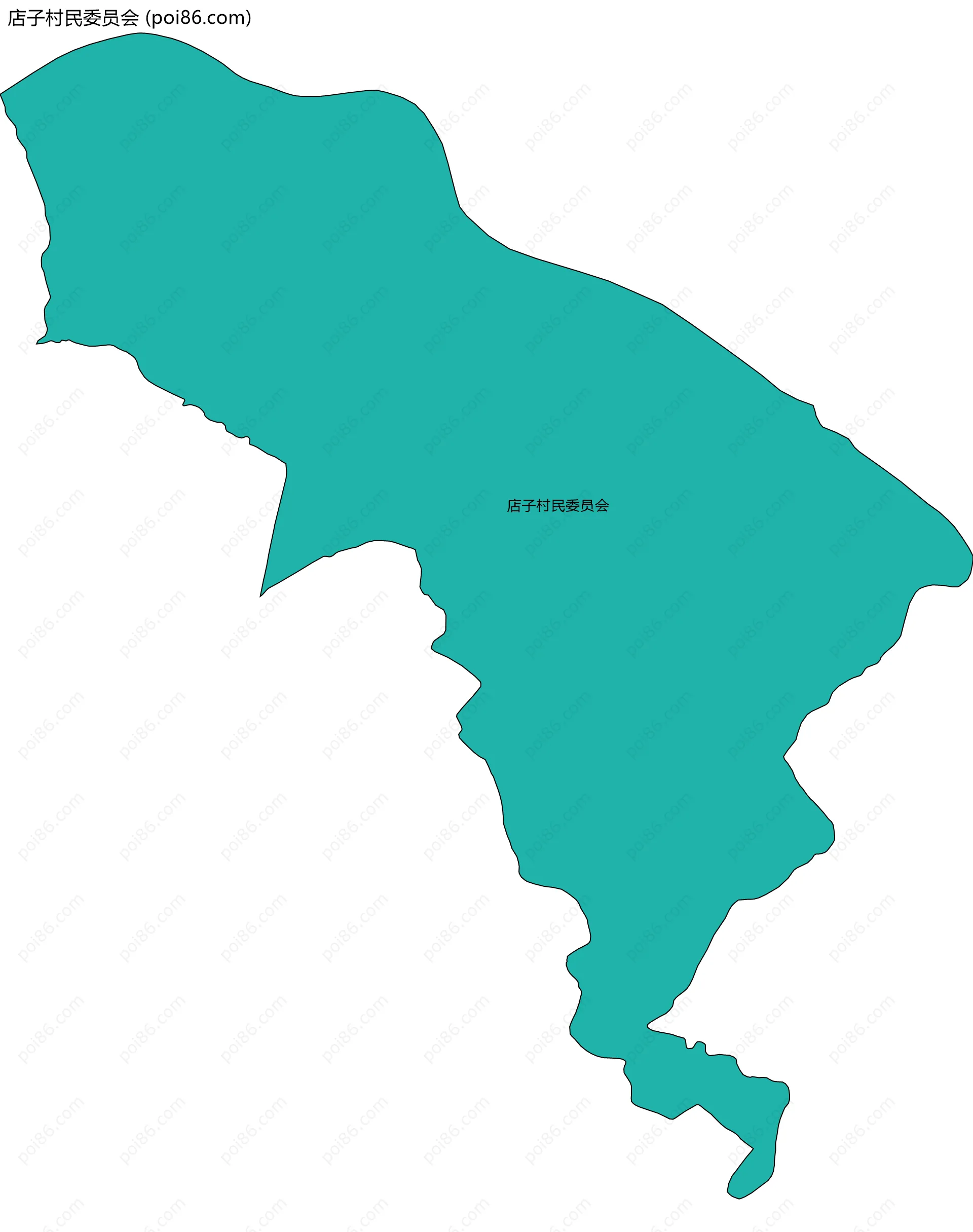 店子村民委员会边界地图