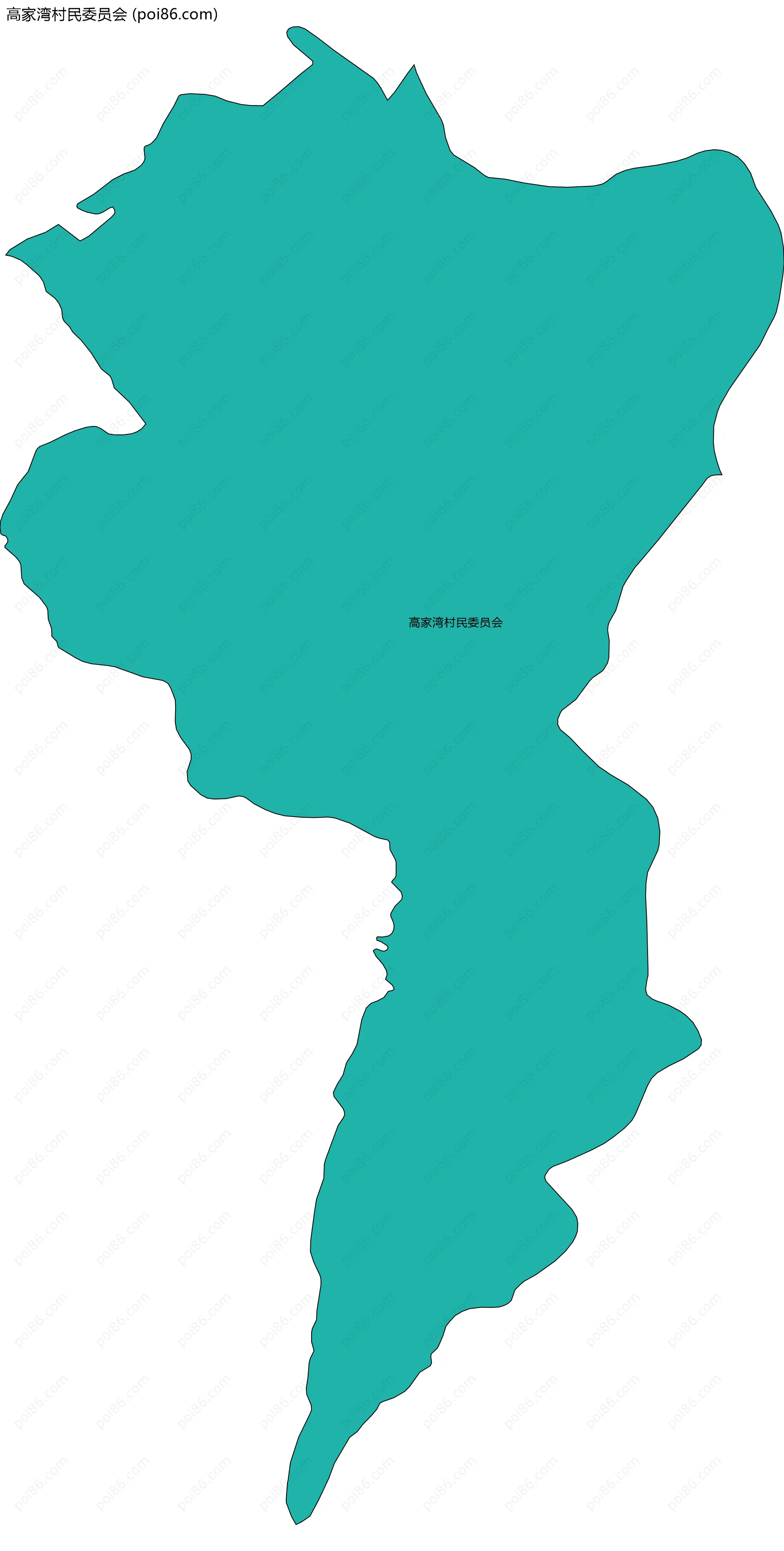 高家湾村民委员会边界地图