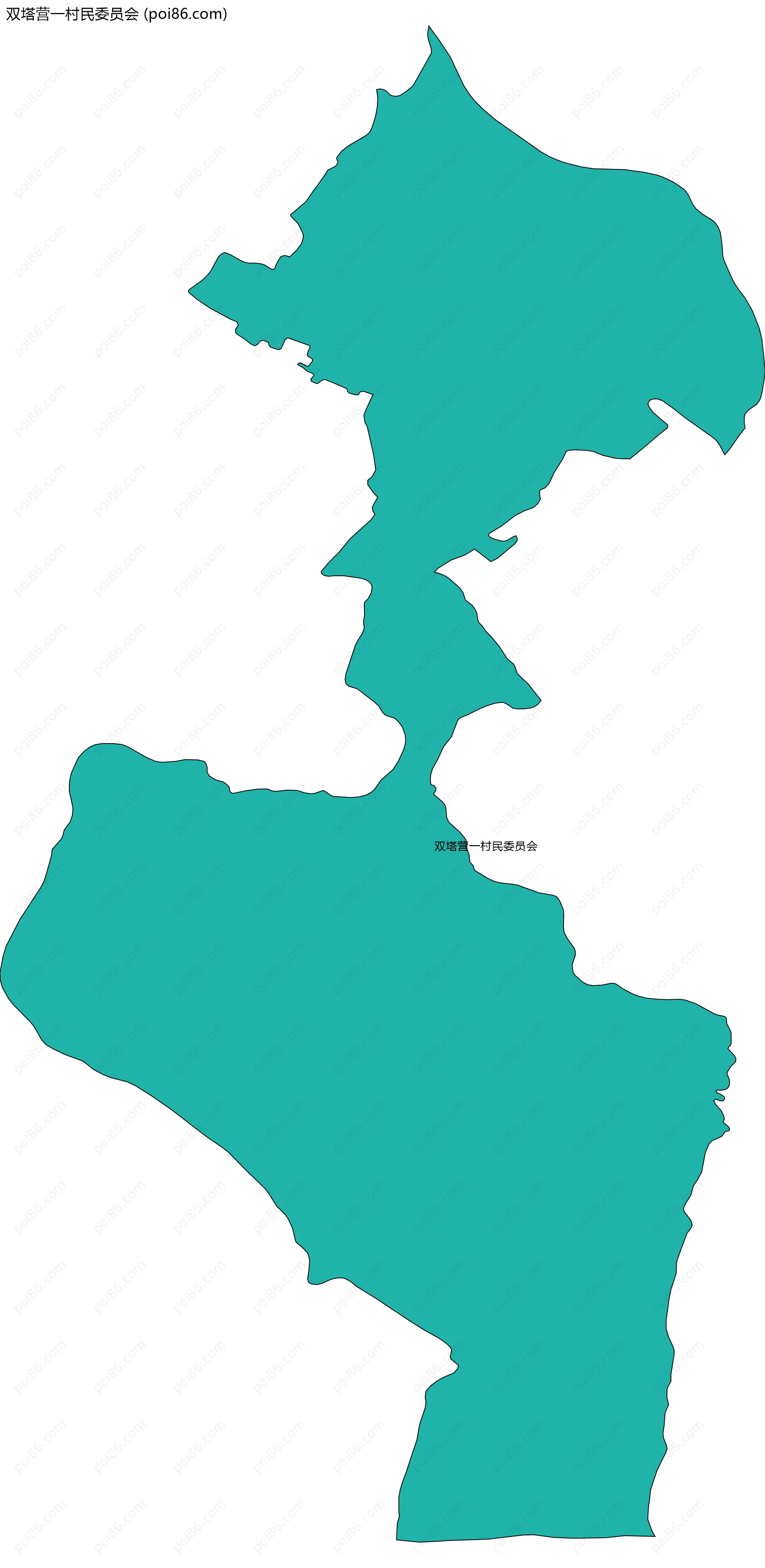 双塔营一村民委员会边界地图