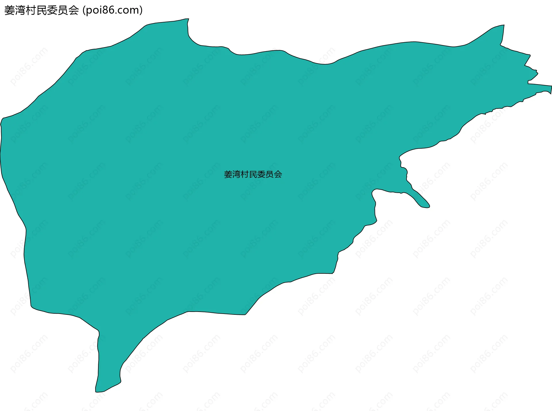 姜湾村民委员会边界地图