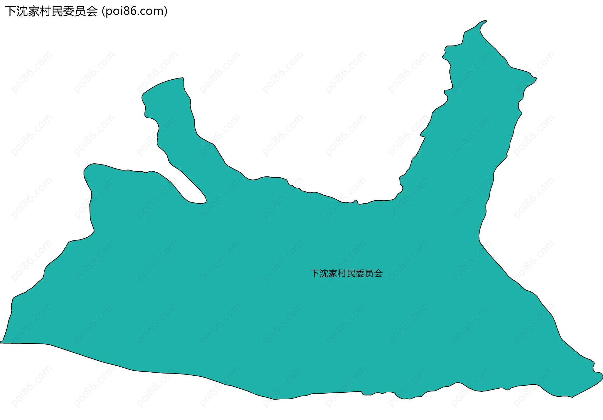 下沈家村民委员会边界地图