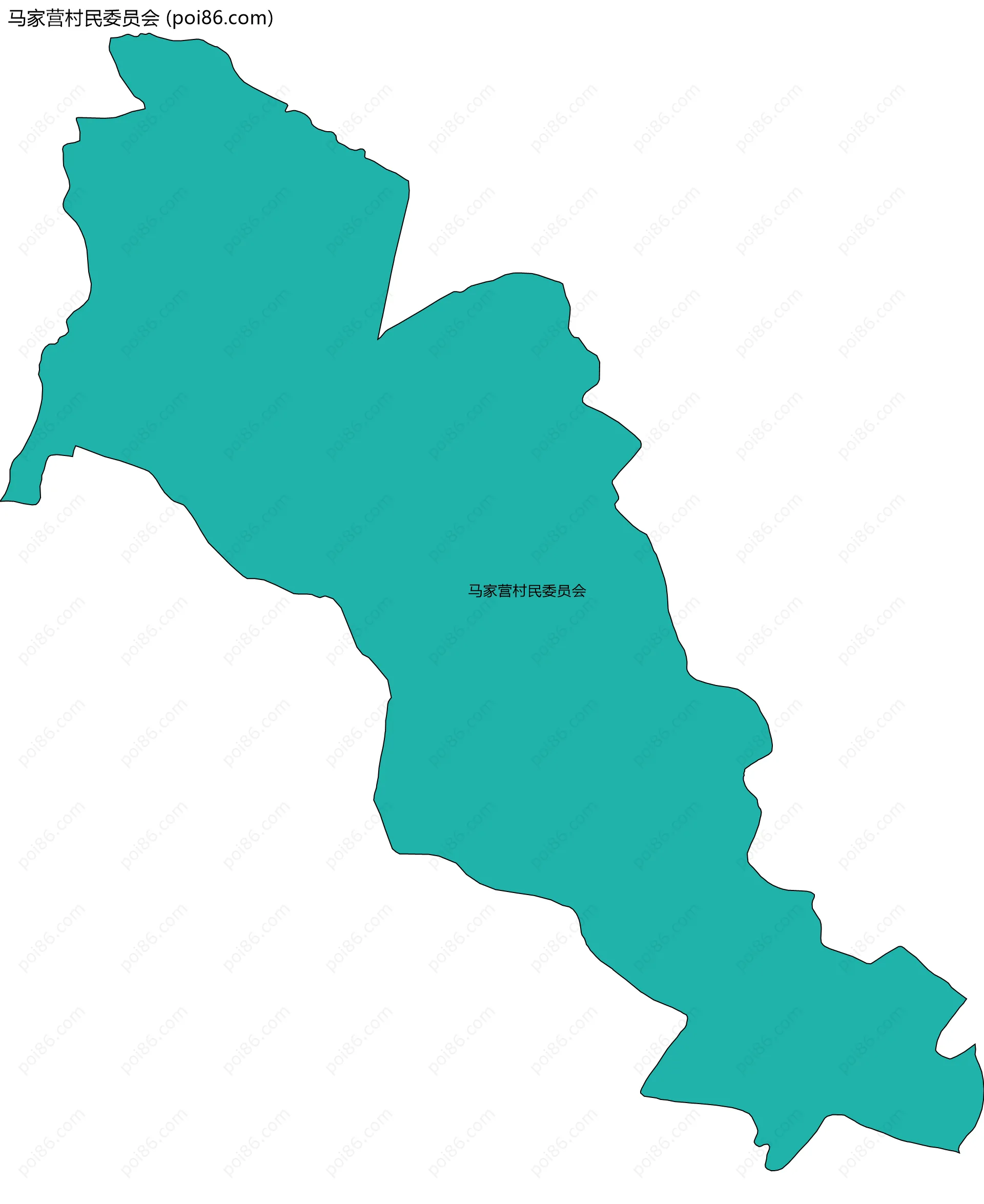 马家营村民委员会边界地图