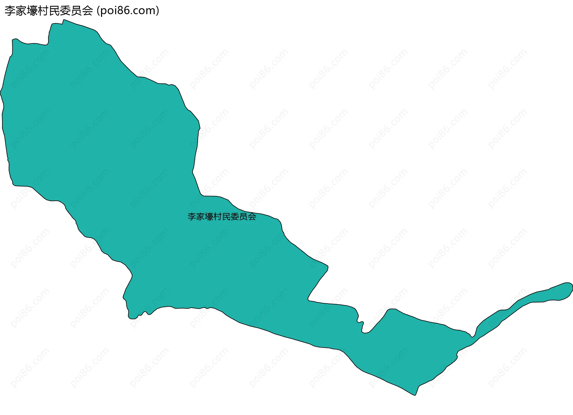 李家壕村民委员会边界地图
