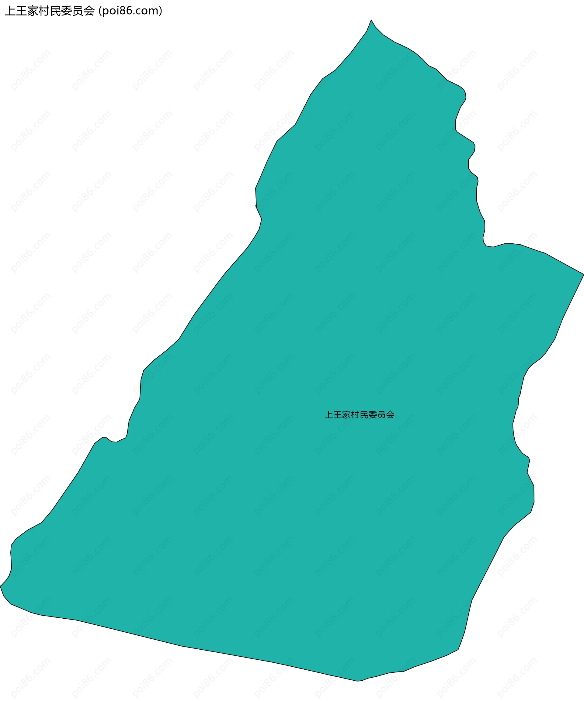 上王家村民委员会边界地图