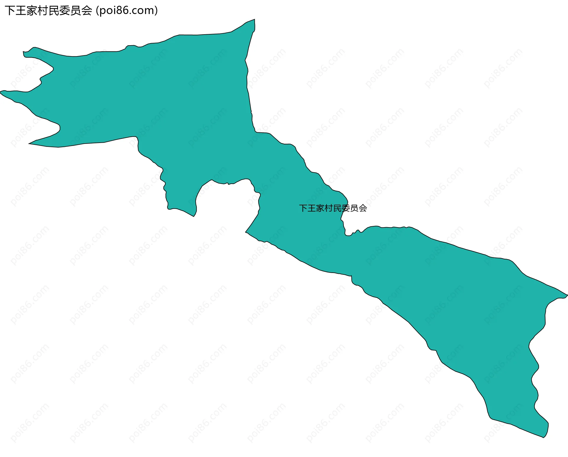 下王家村民委员会边界地图