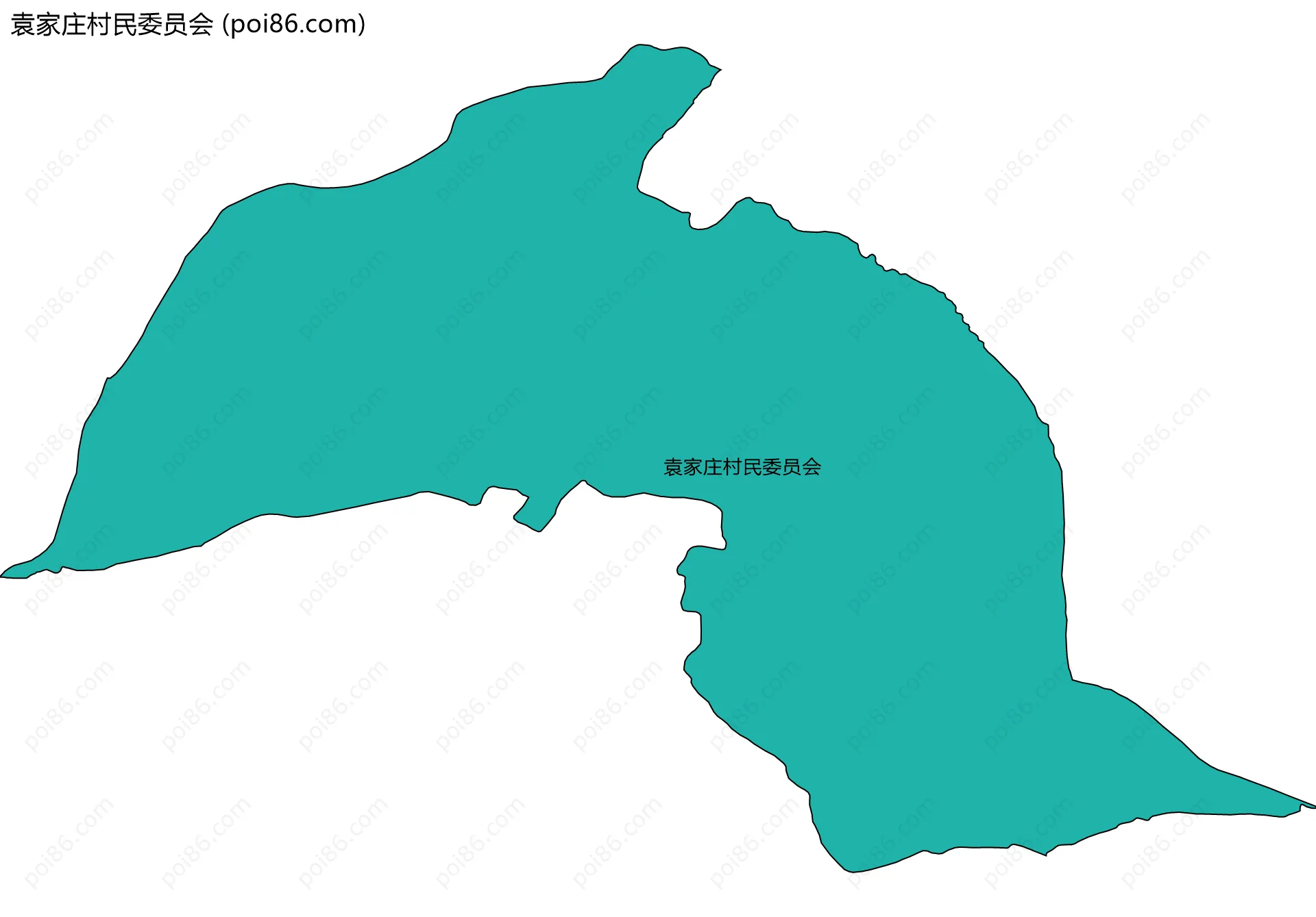 袁家庄村民委员会边界地图