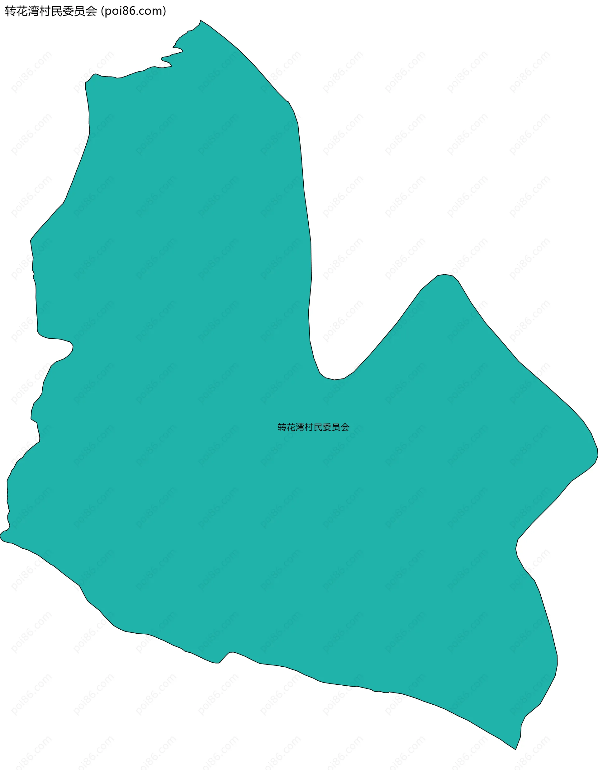 转花湾村民委员会边界地图