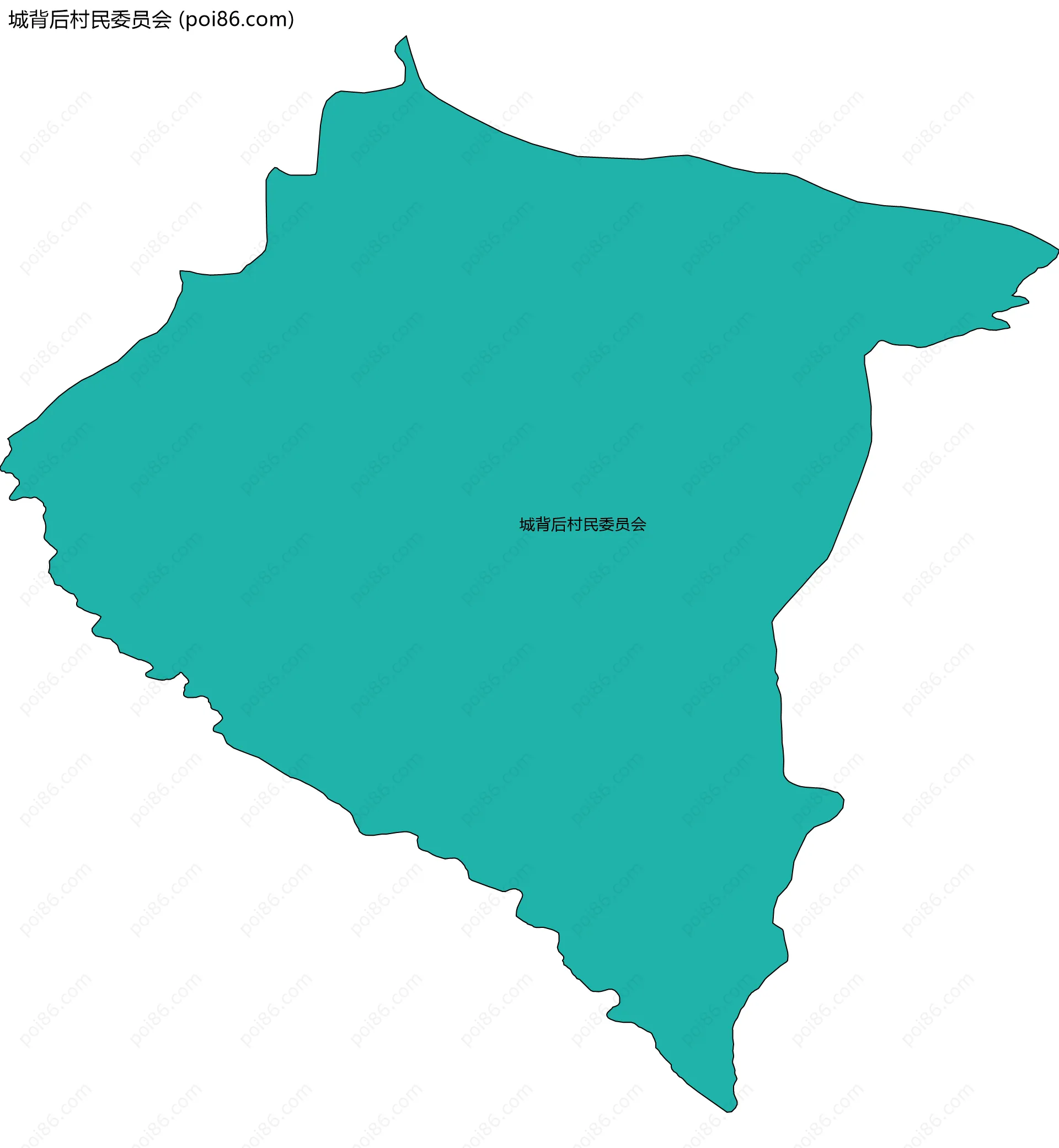 城背后村民委员会边界地图