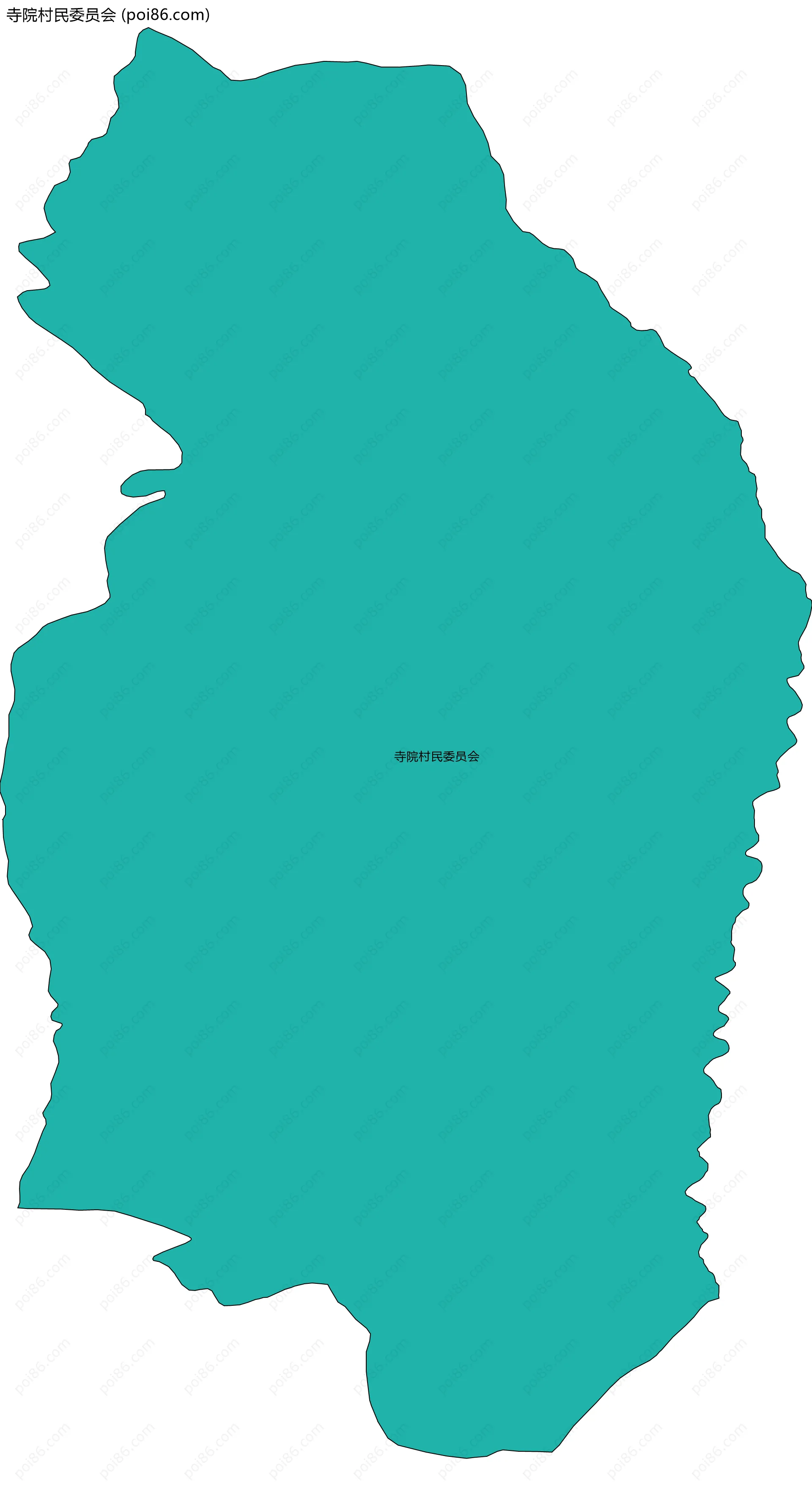 寺院村民委员会边界地图