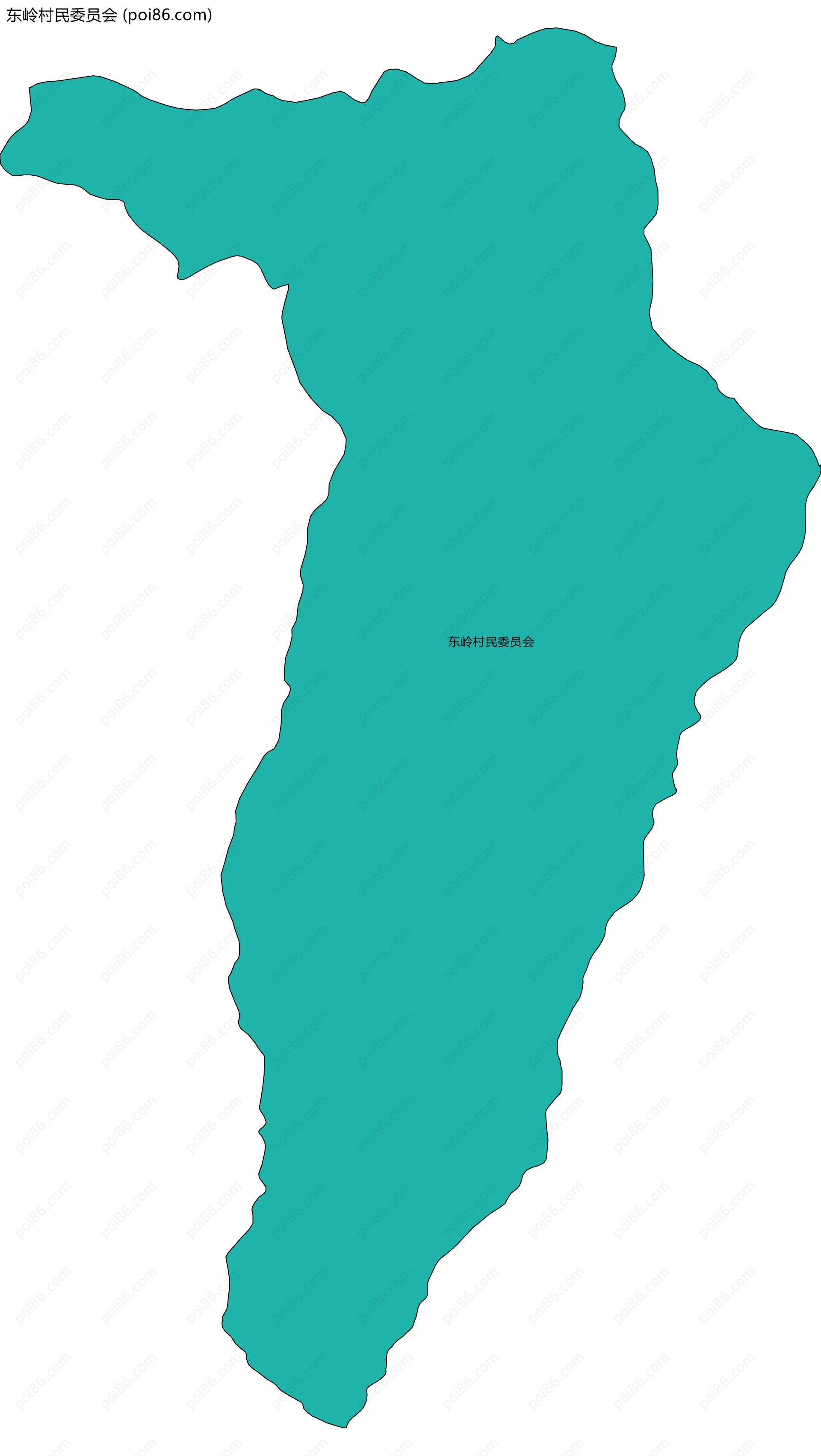 东岭村民委员会边界地图