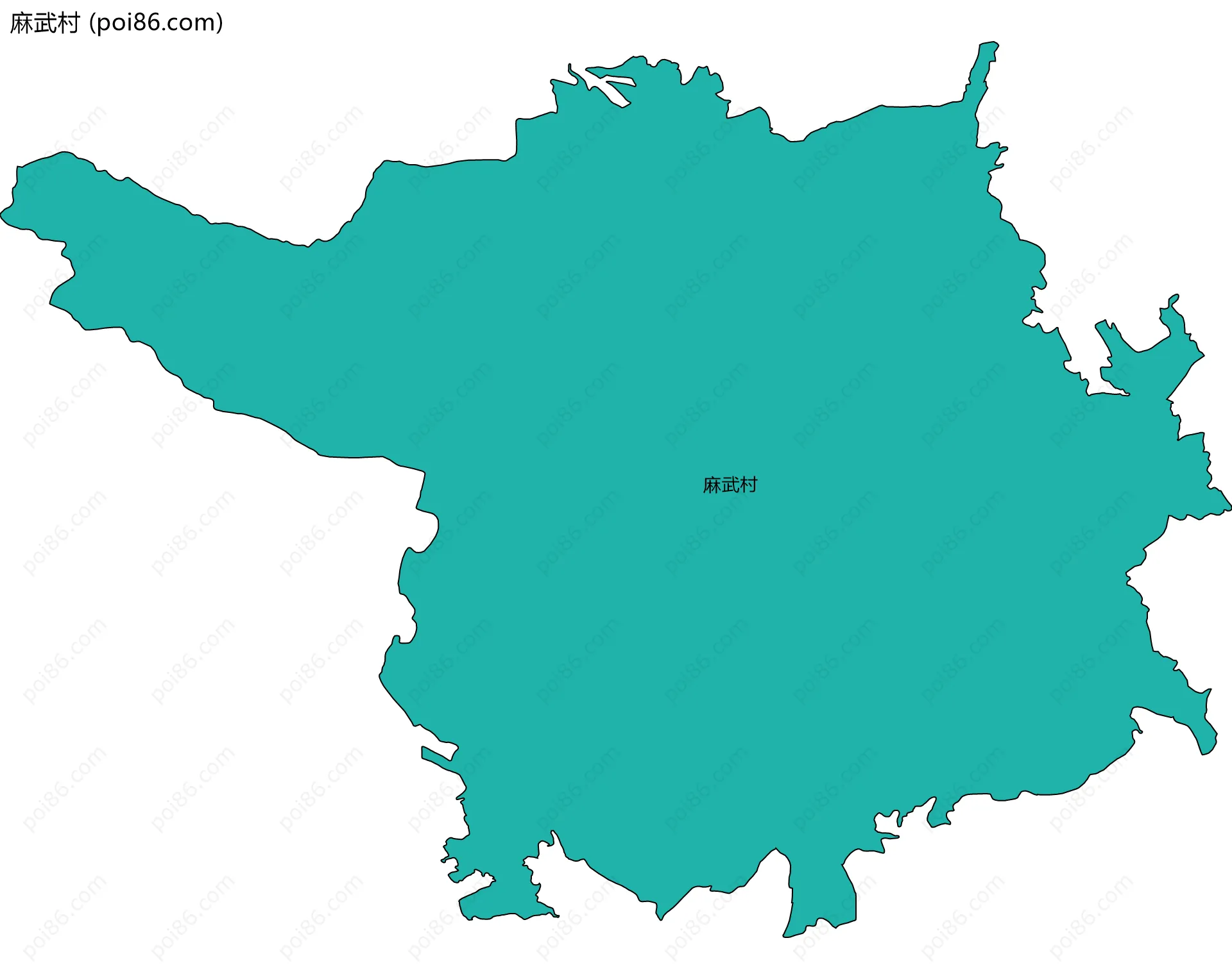 麻武村边界地图