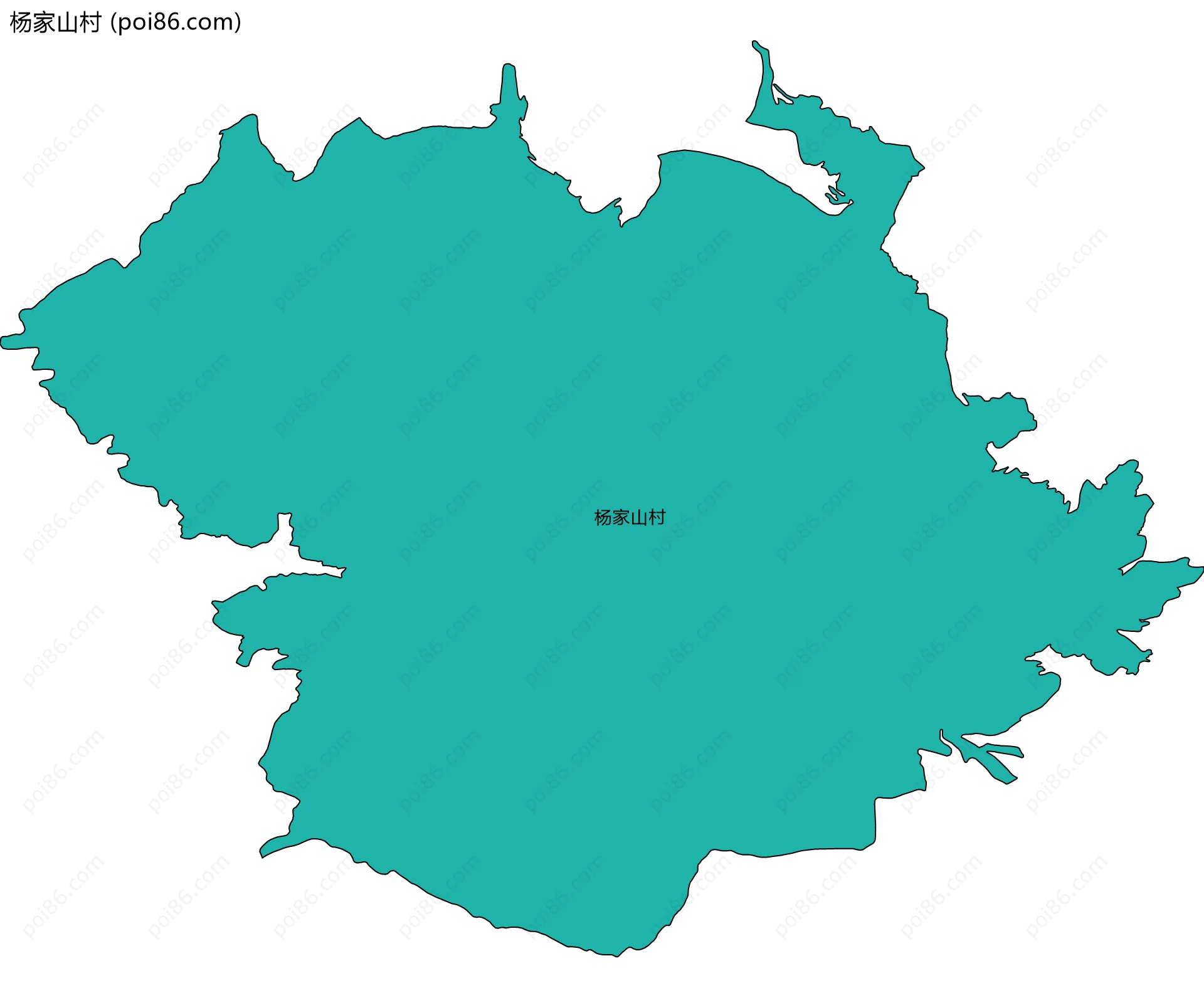 杨家山村边界地图