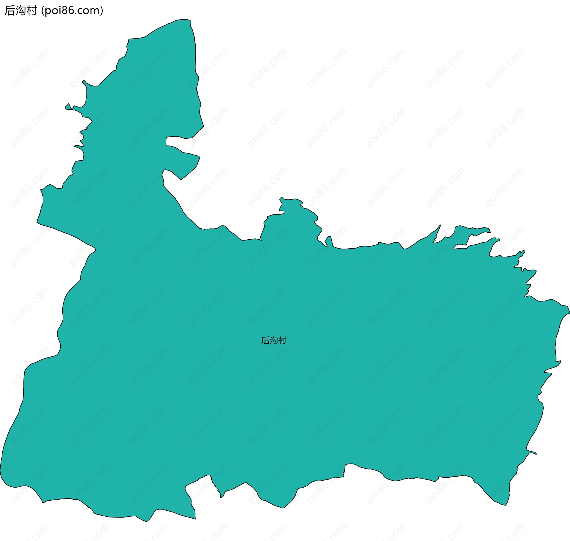 后沟村边界地图