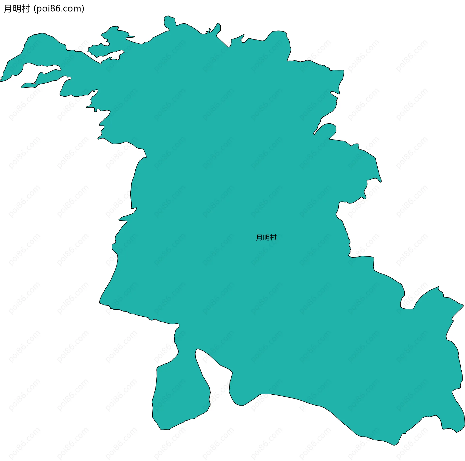 月明村边界地图