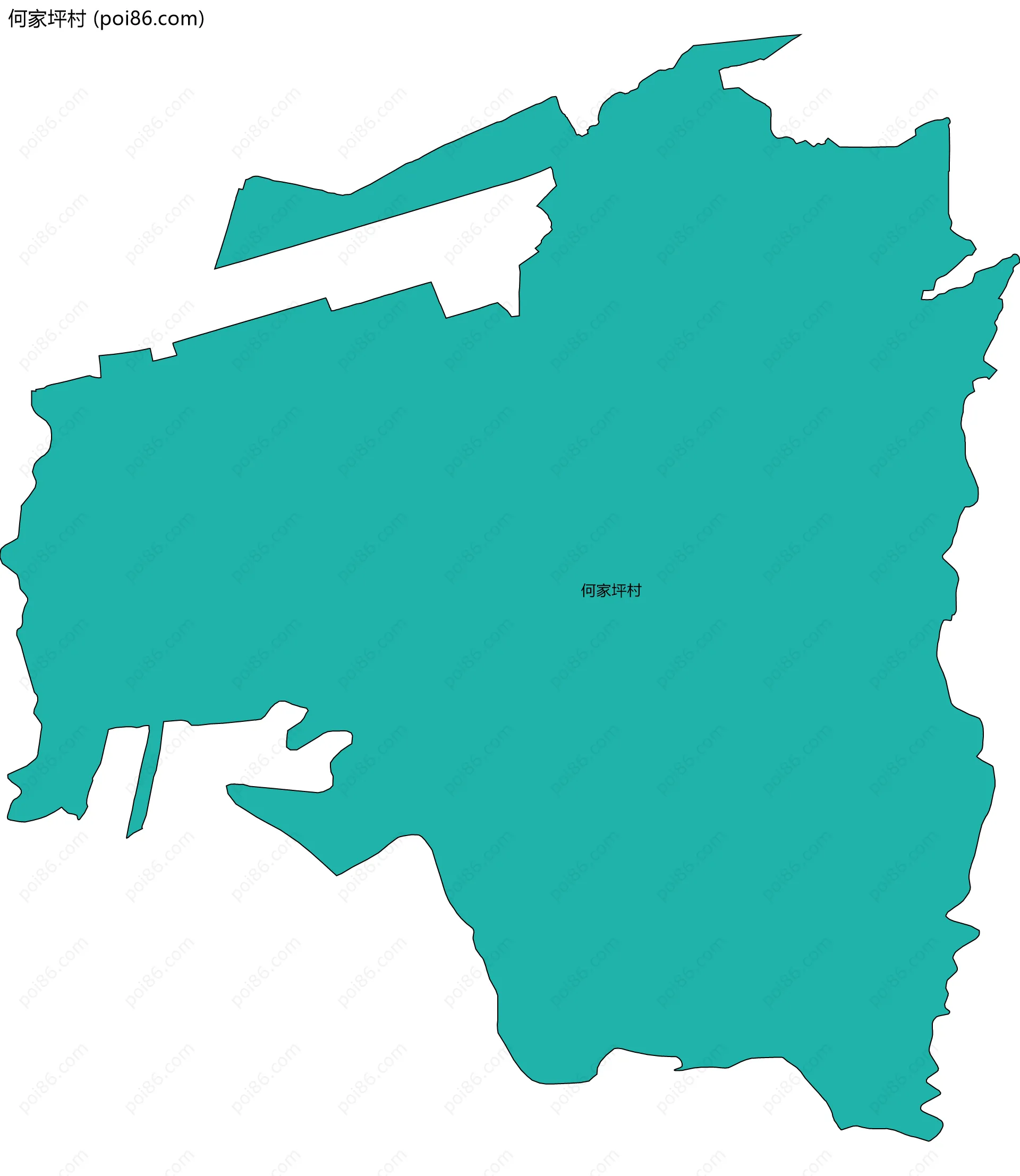 何家坪村边界地图