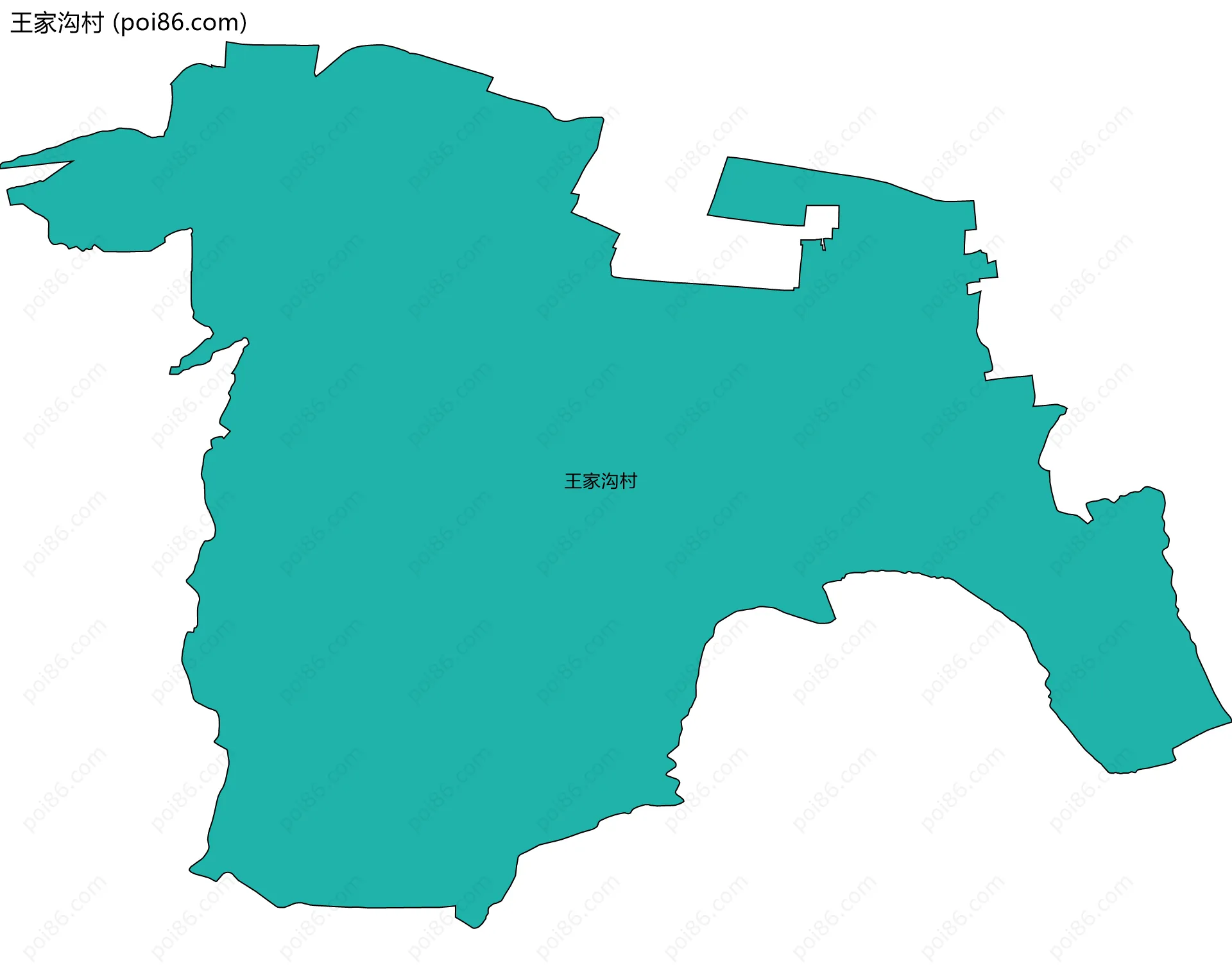 王家沟村边界地图