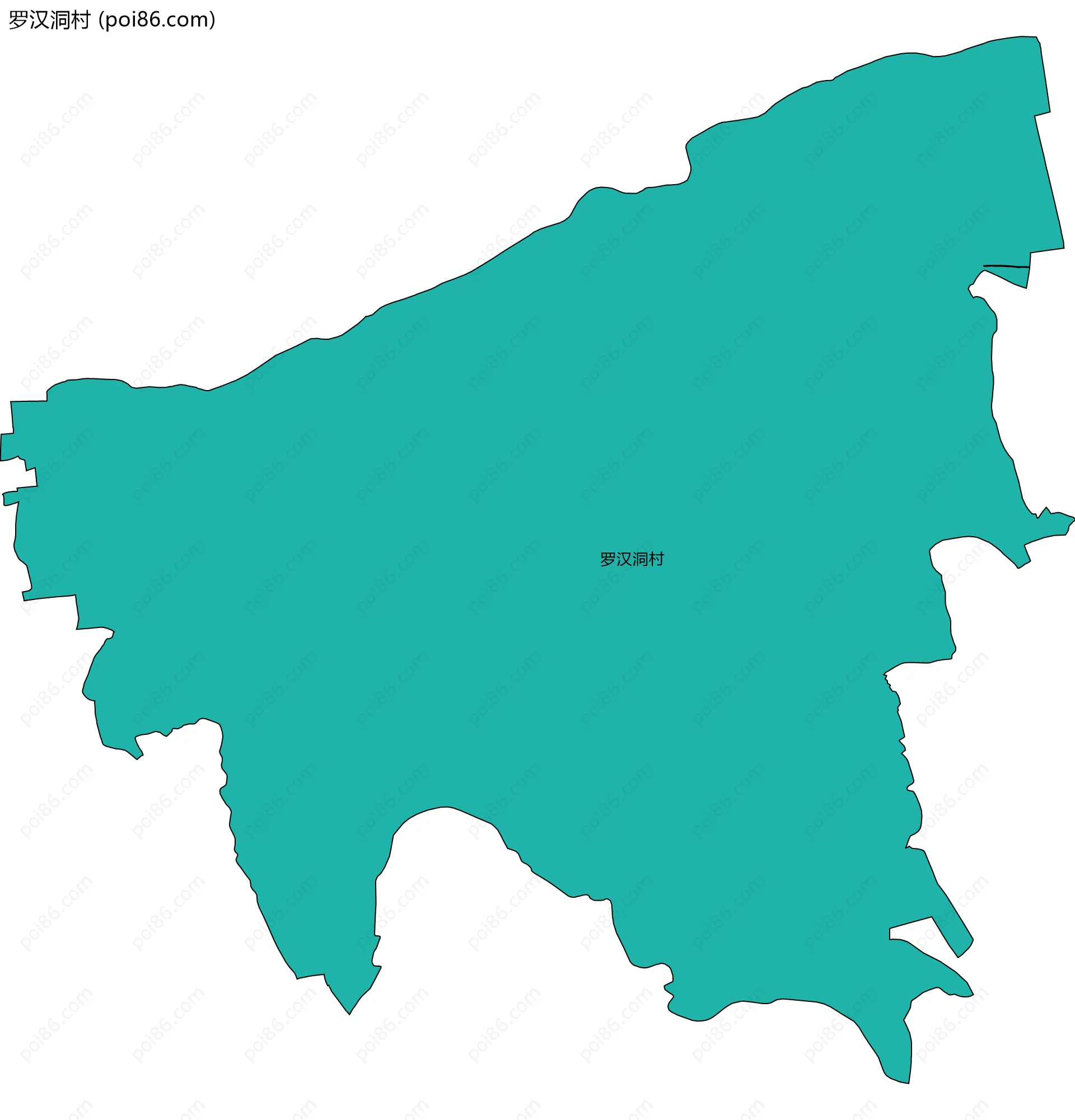 罗汉洞村边界地图
