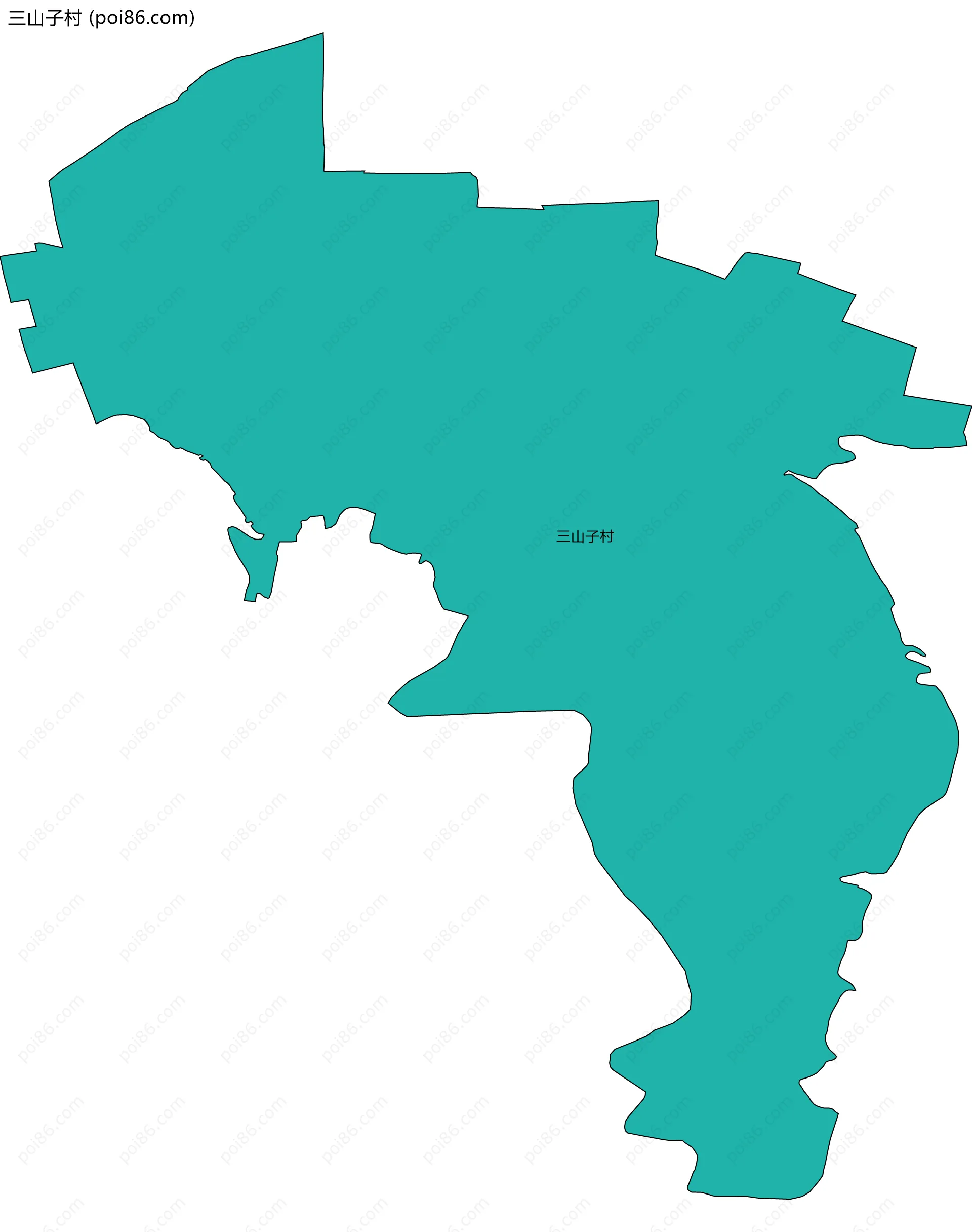 三山子村边界地图