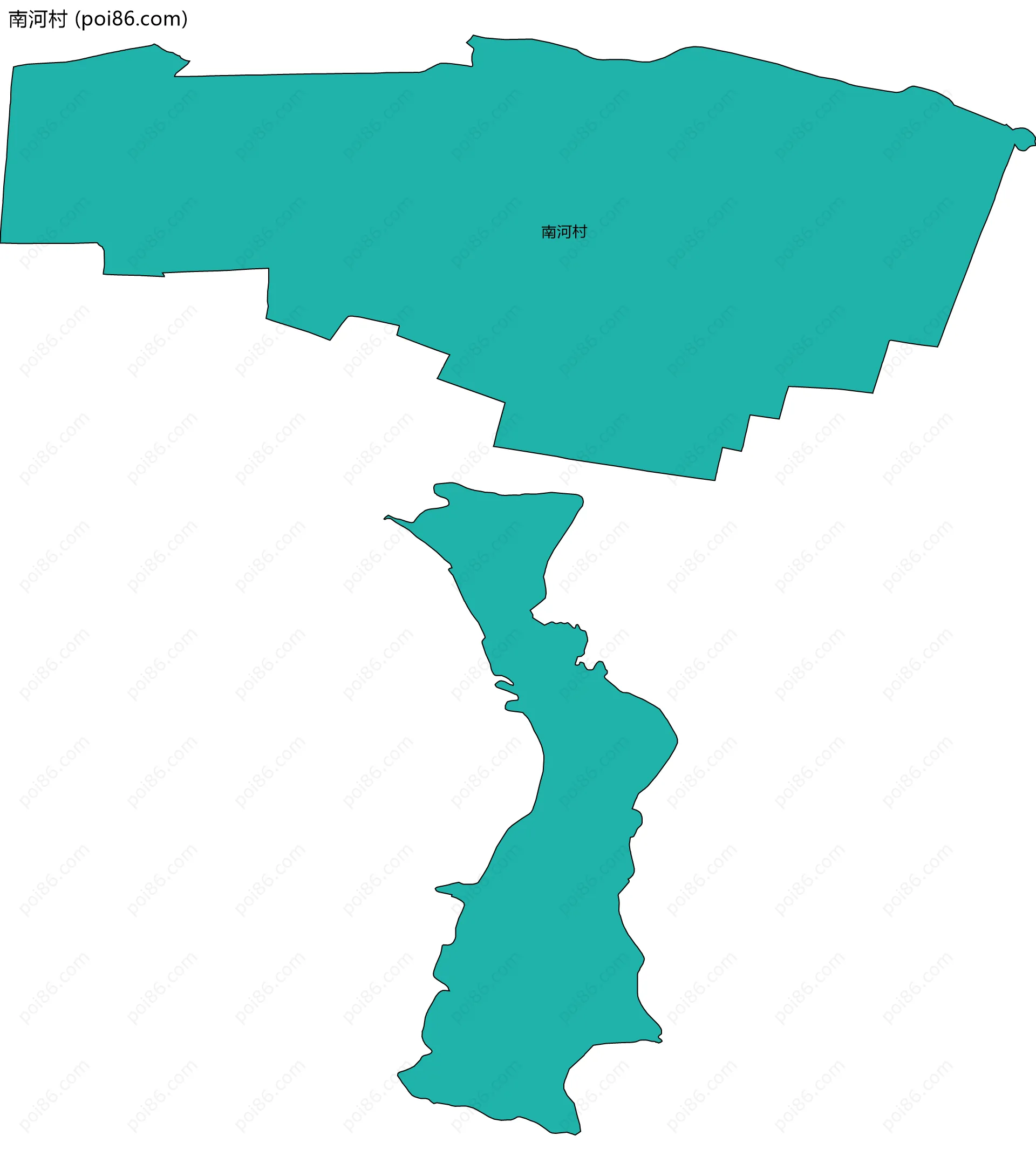 南河村边界地图