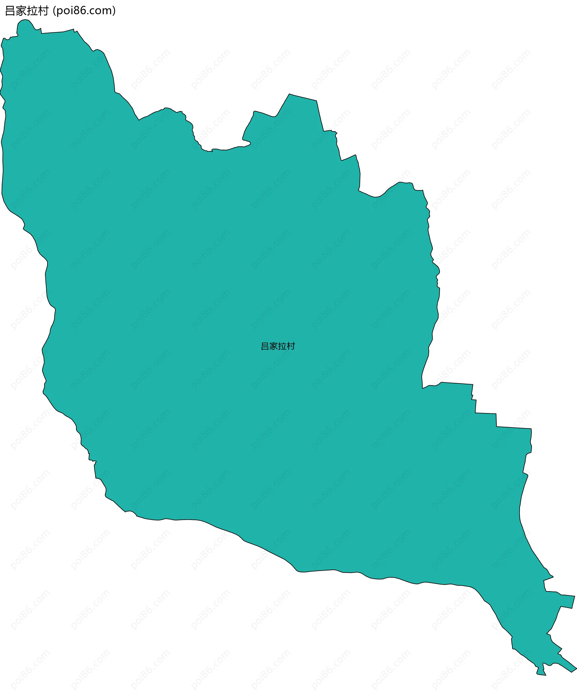 吕家拉村边界地图