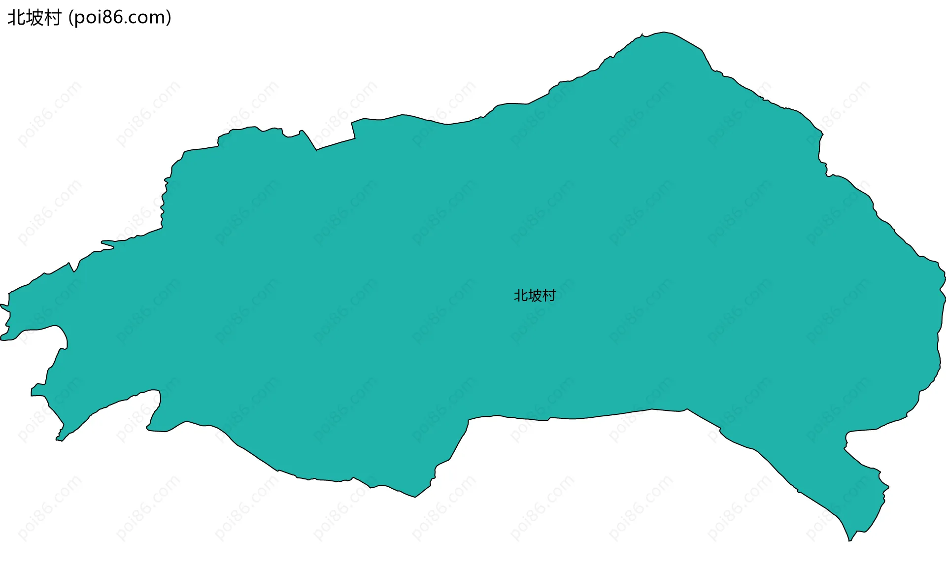 北坡村边界地图