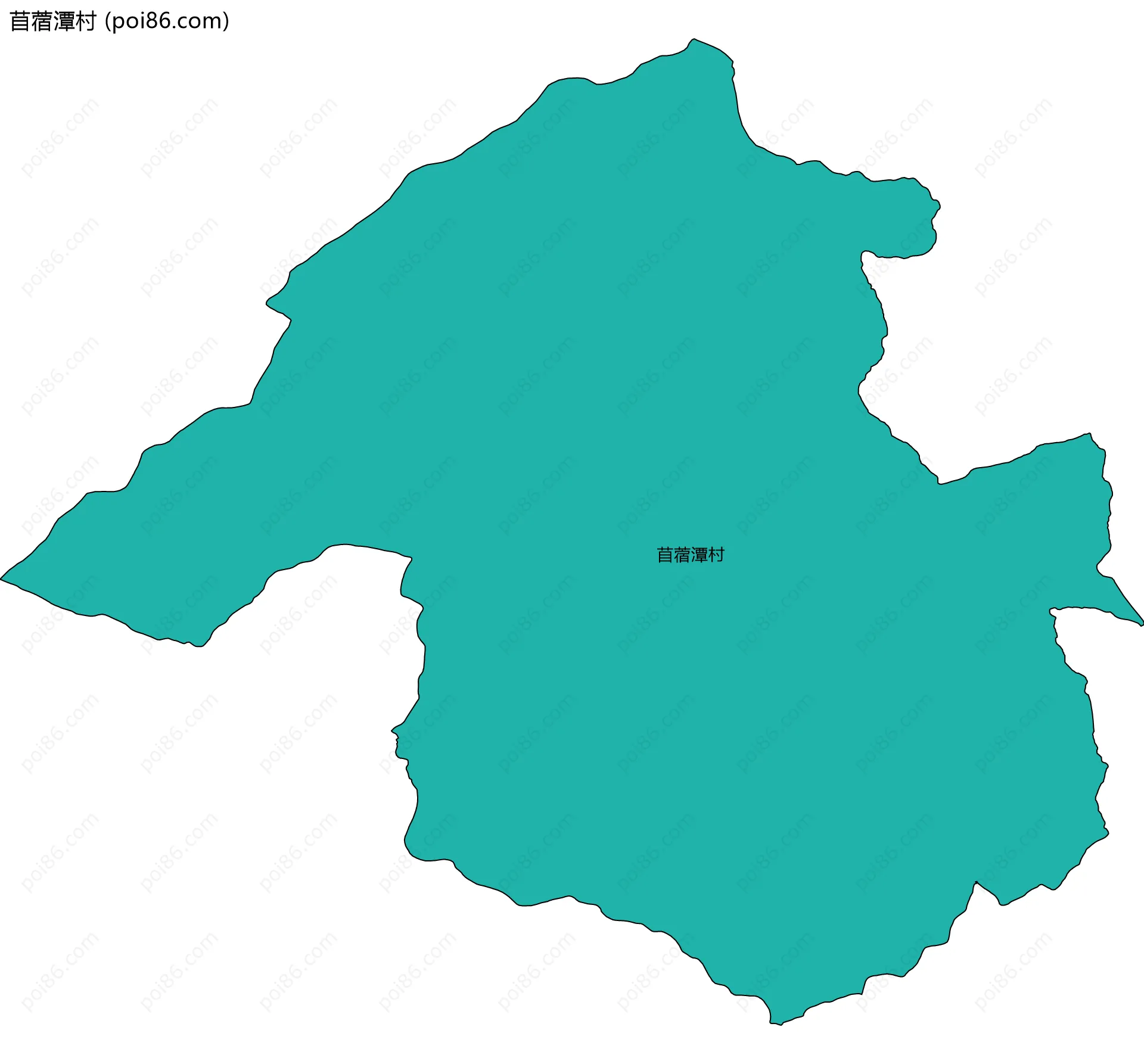 苜蓿潭村边界地图