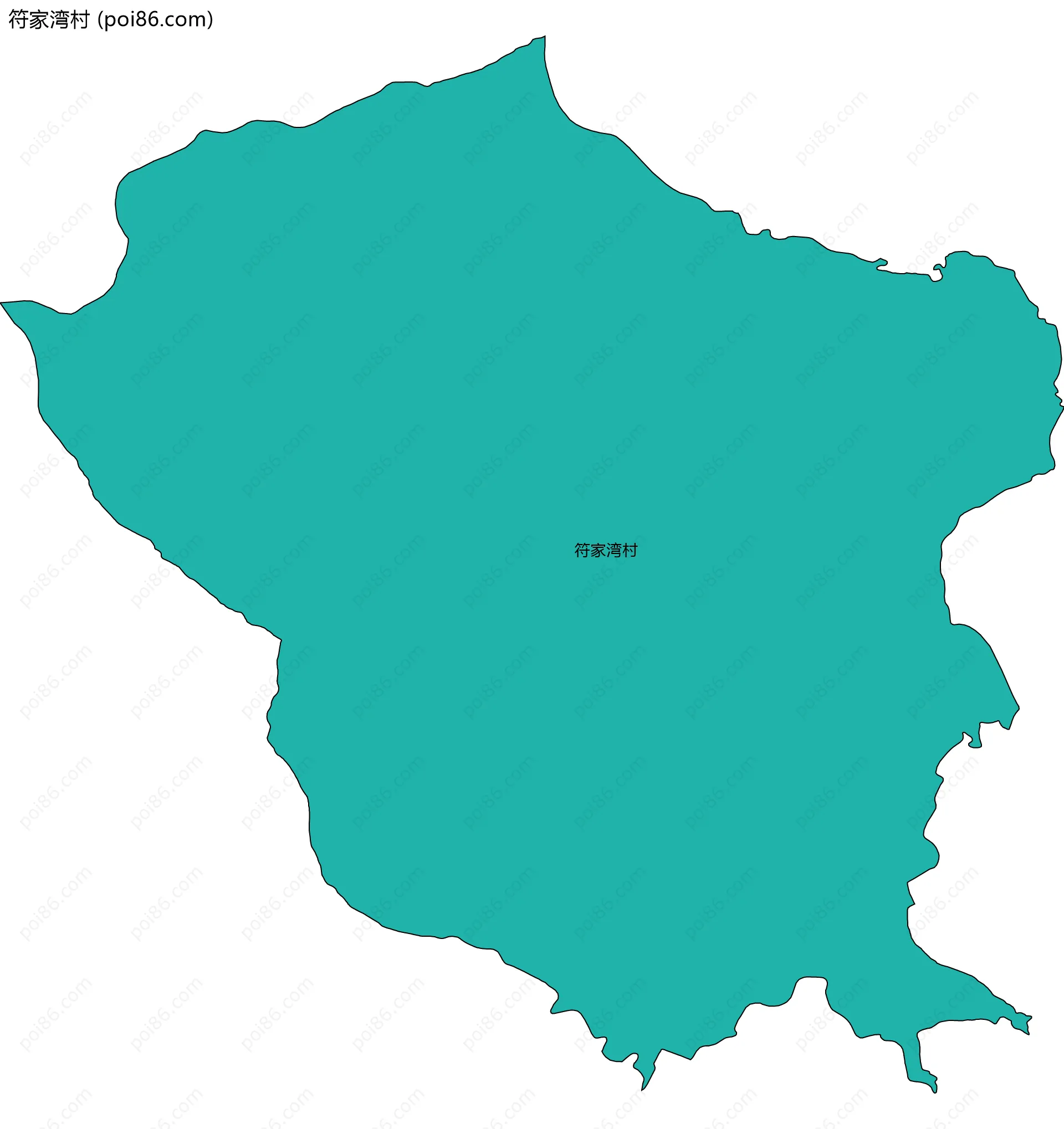 符家湾村边界地图