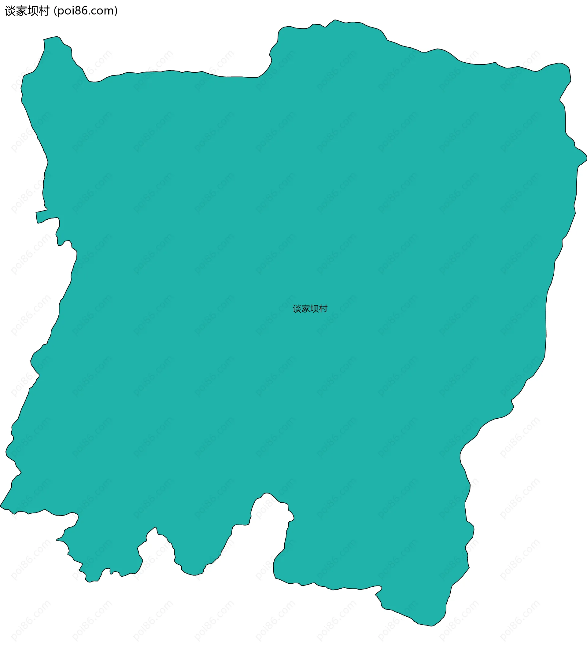 谈家坝村边界地图