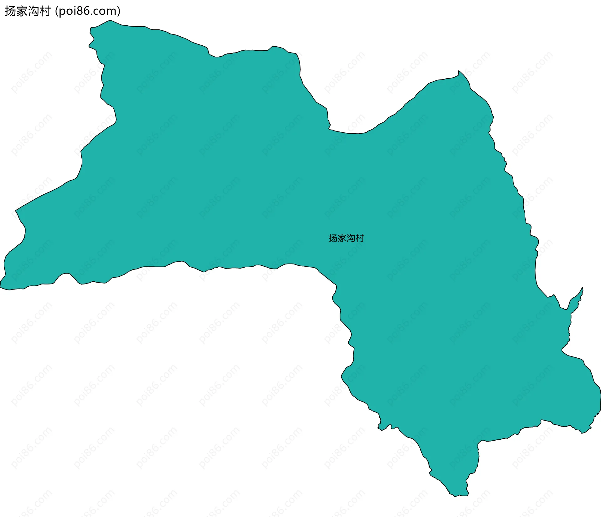 扬家沟村边界地图
