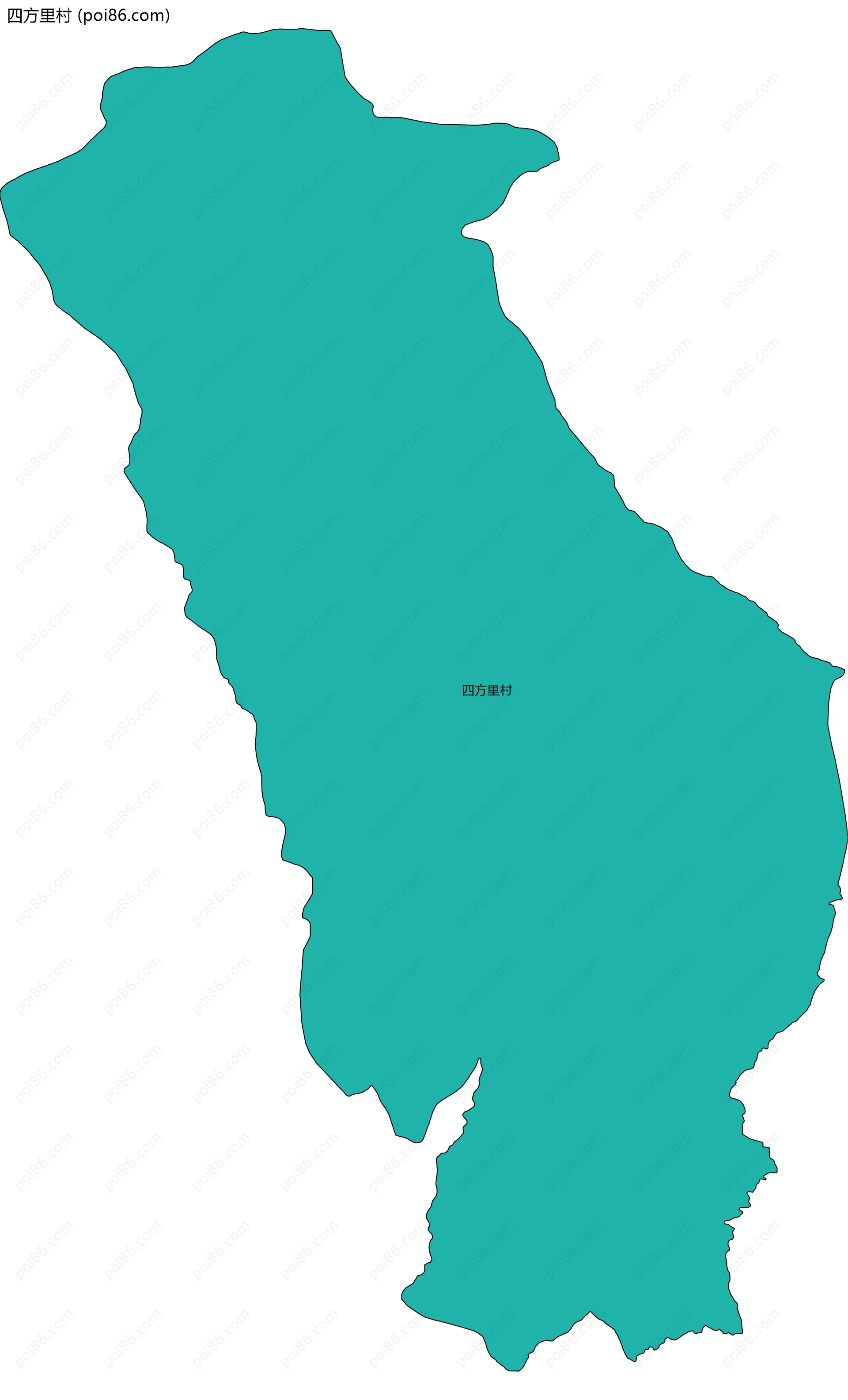 四方里村边界地图