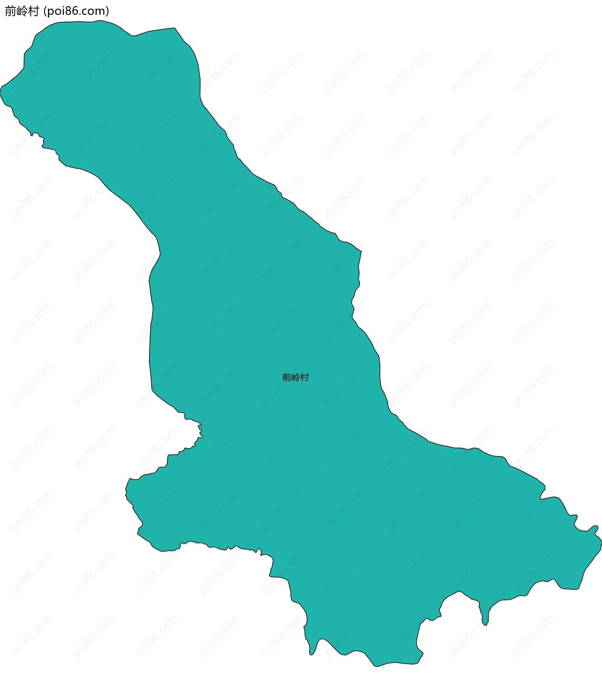 前岭村边界地图