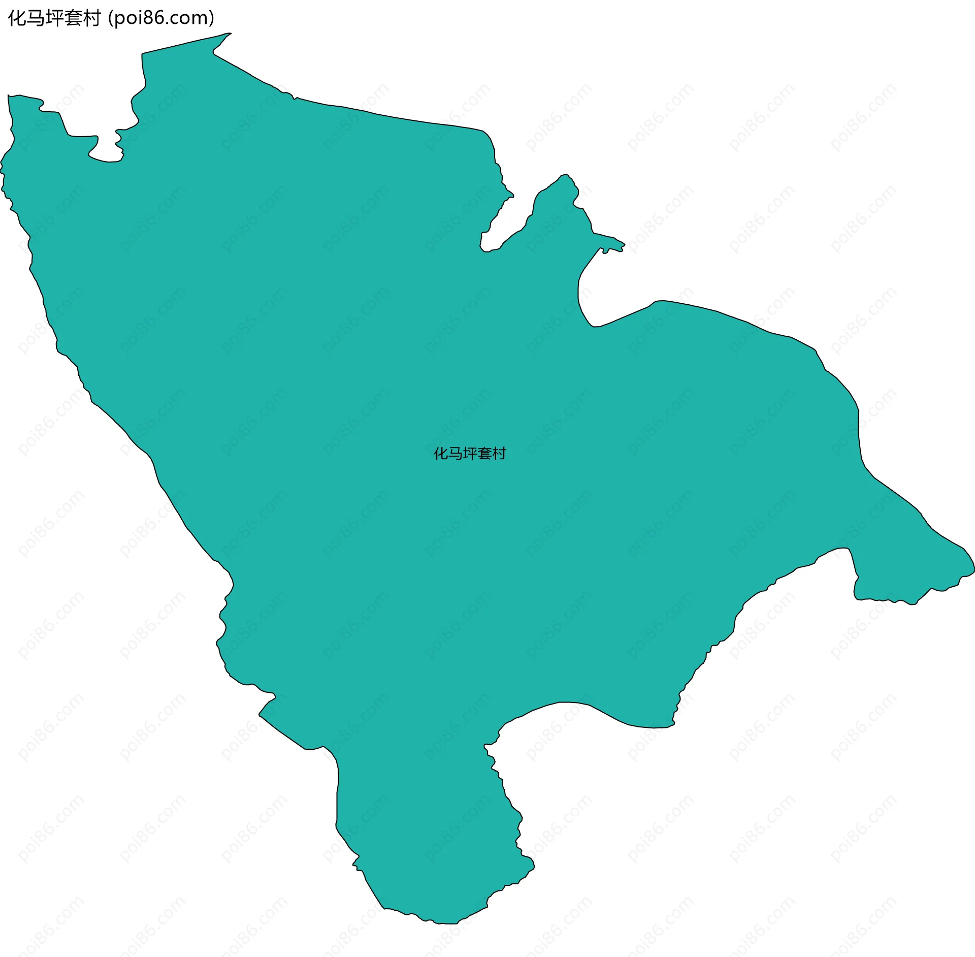 化马坪套村边界地图