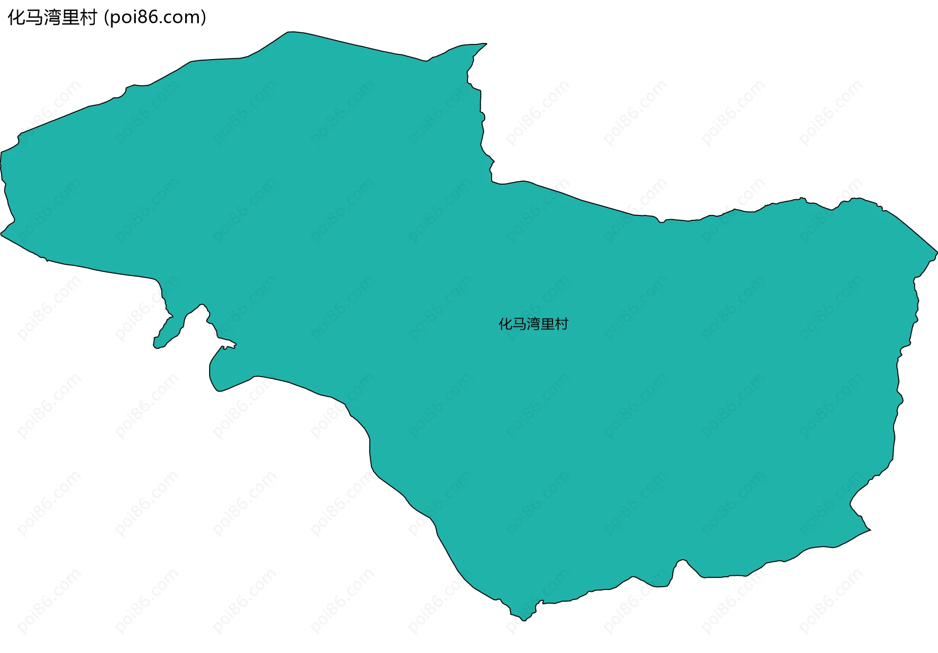 化马湾里村边界地图