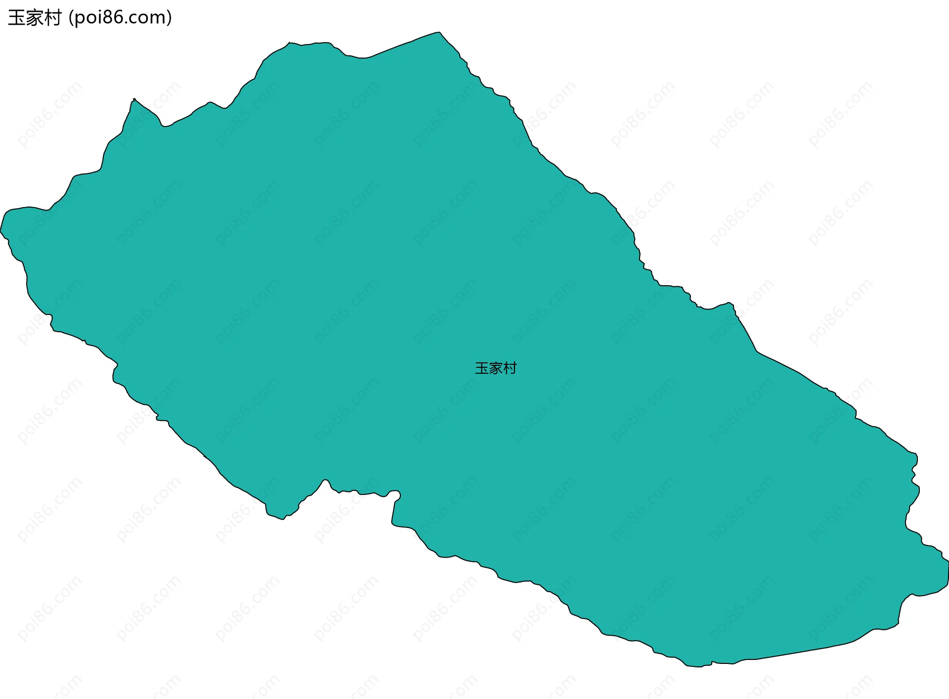 玉家村边界地图