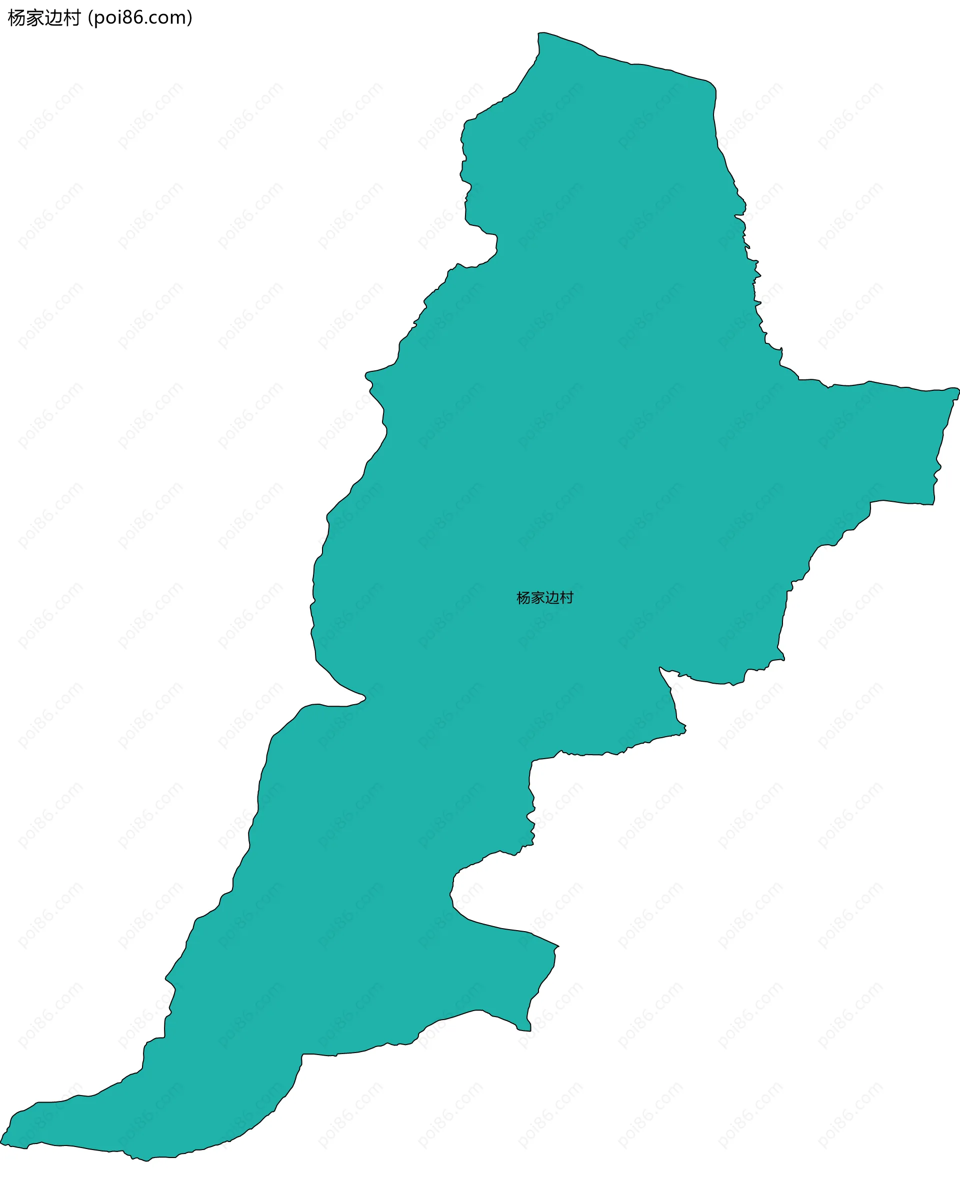 杨家边村边界地图