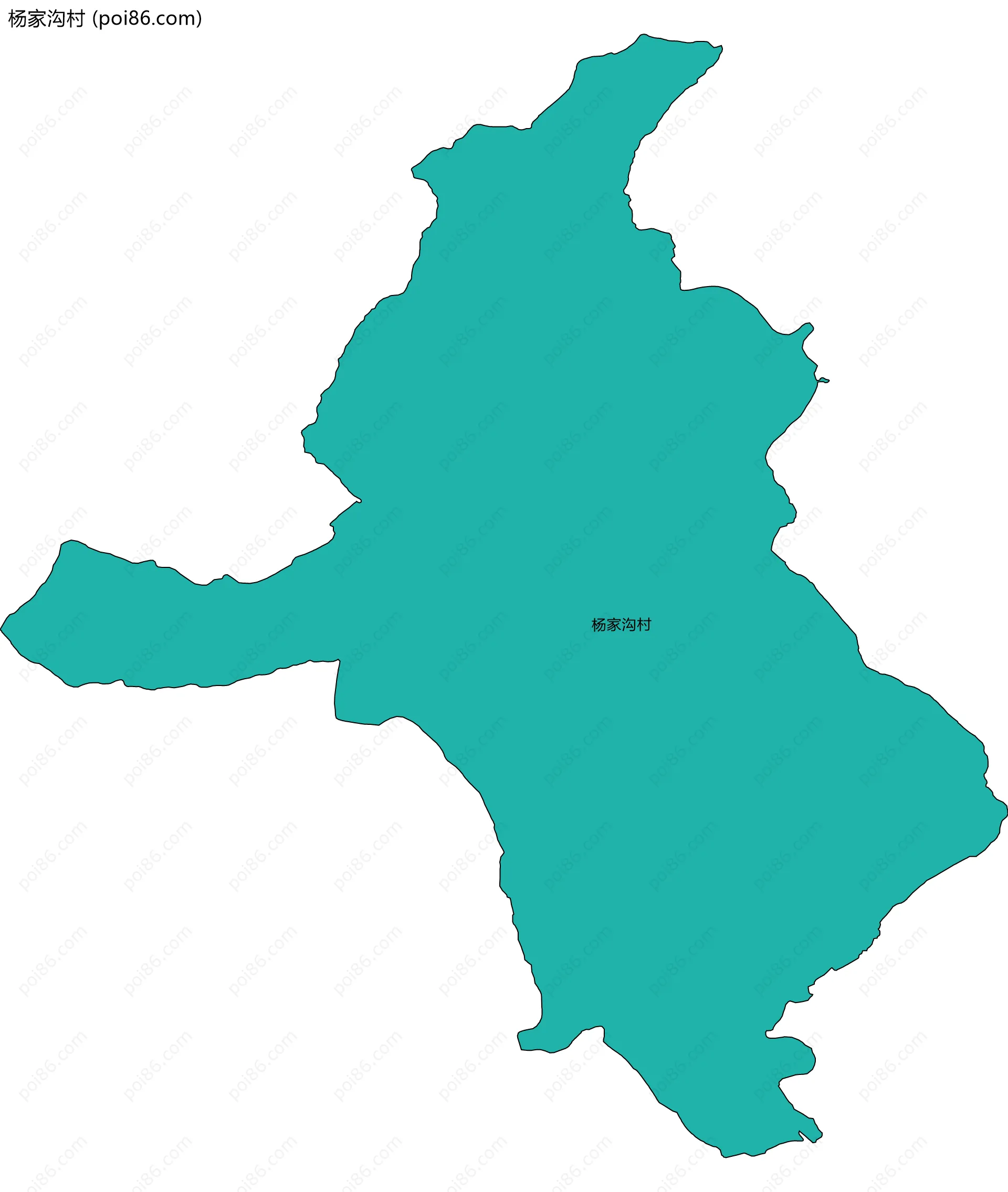 杨家沟村边界地图