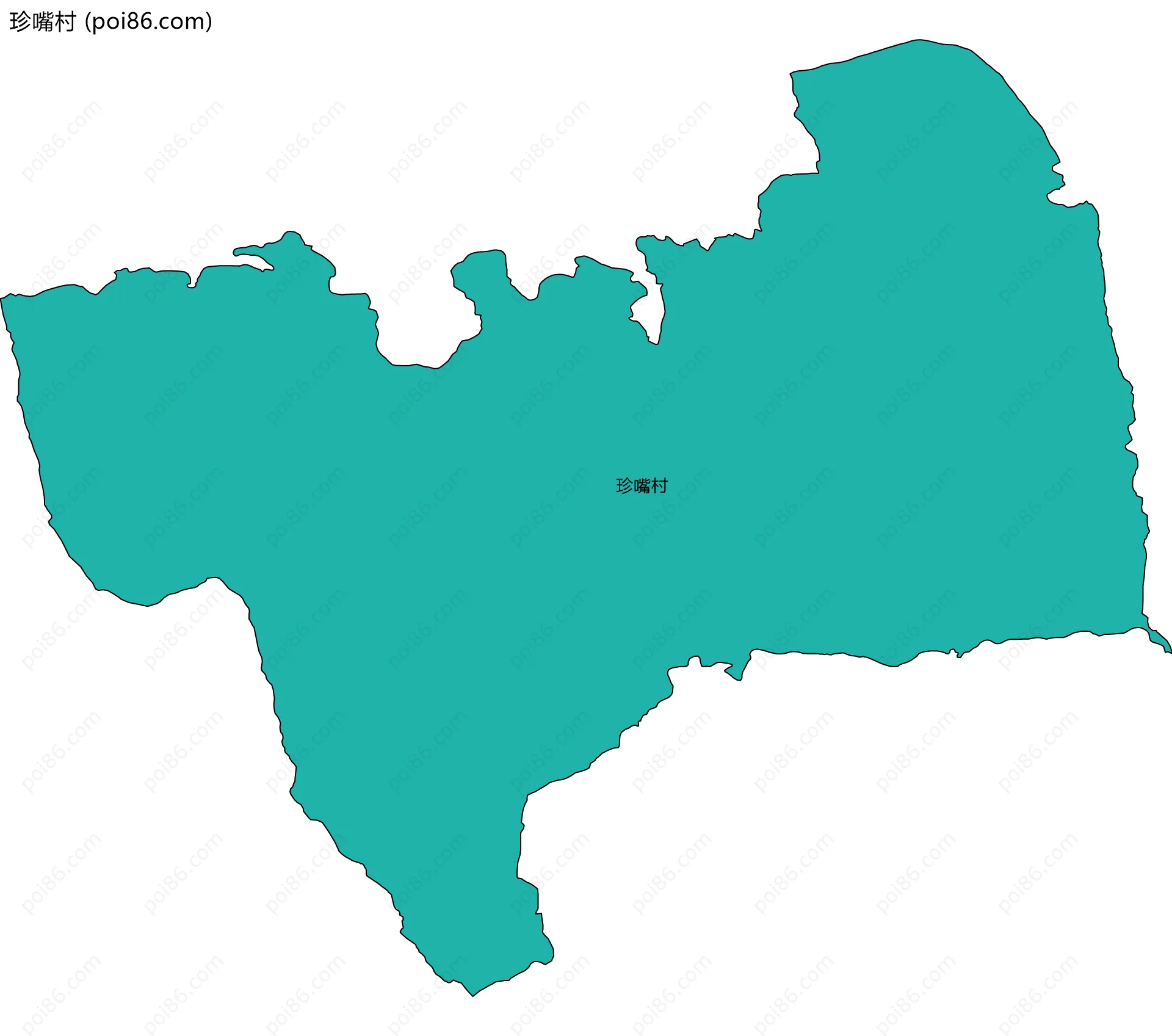 珍嘴村边界地图