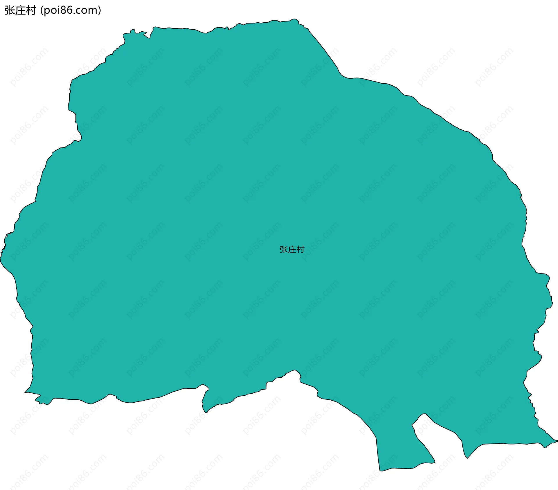 张庄村边界地图
