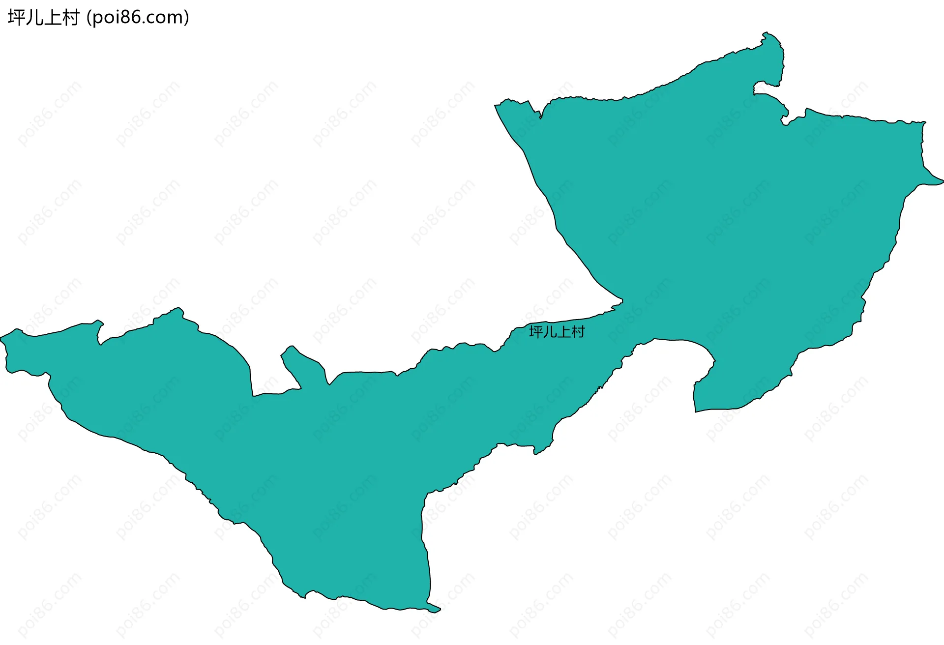 坪儿上村边界地图