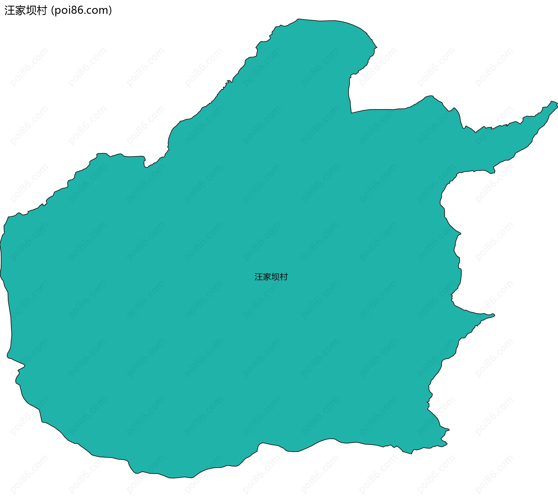 汪家坝村边界地图
