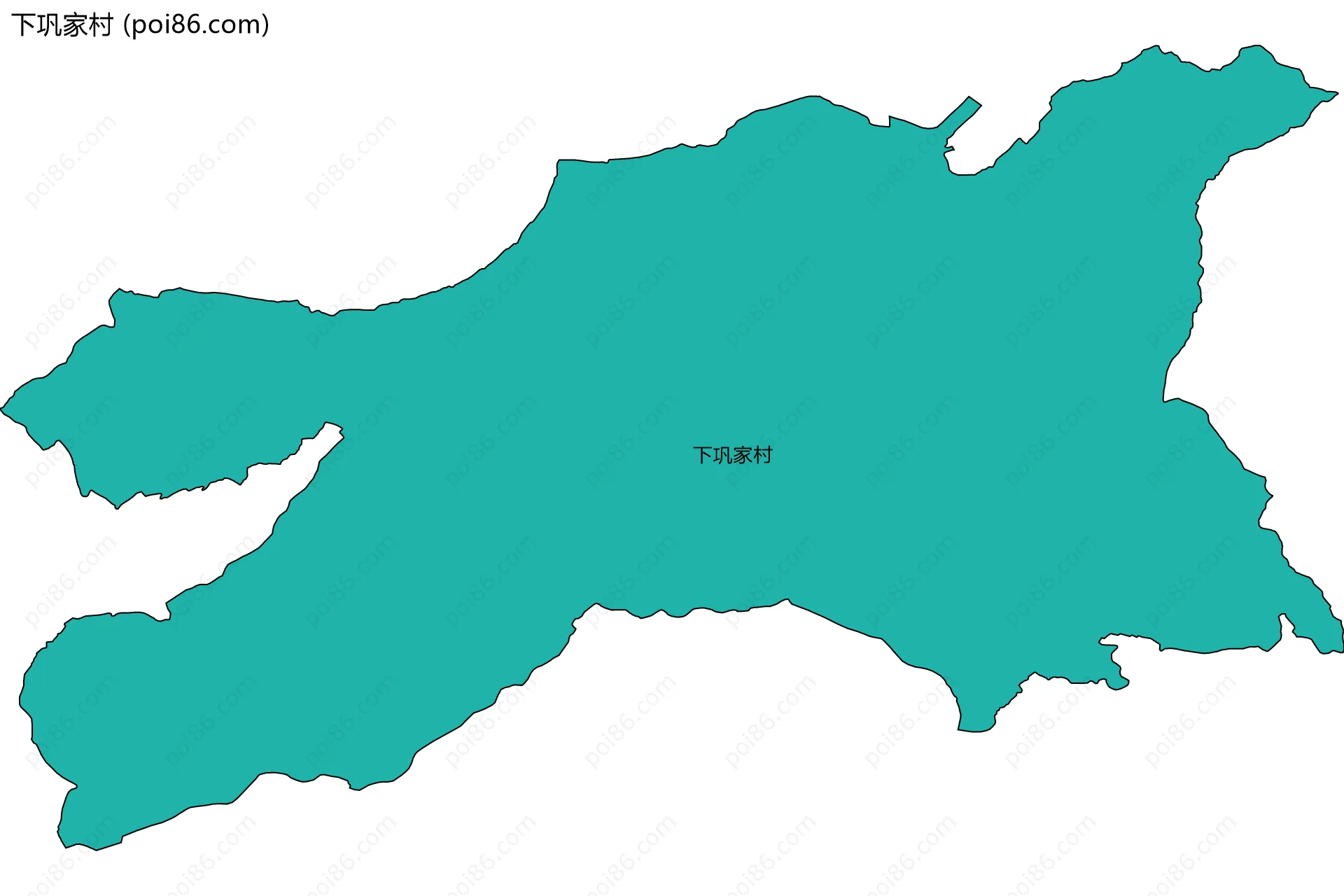 下巩家村边界地图