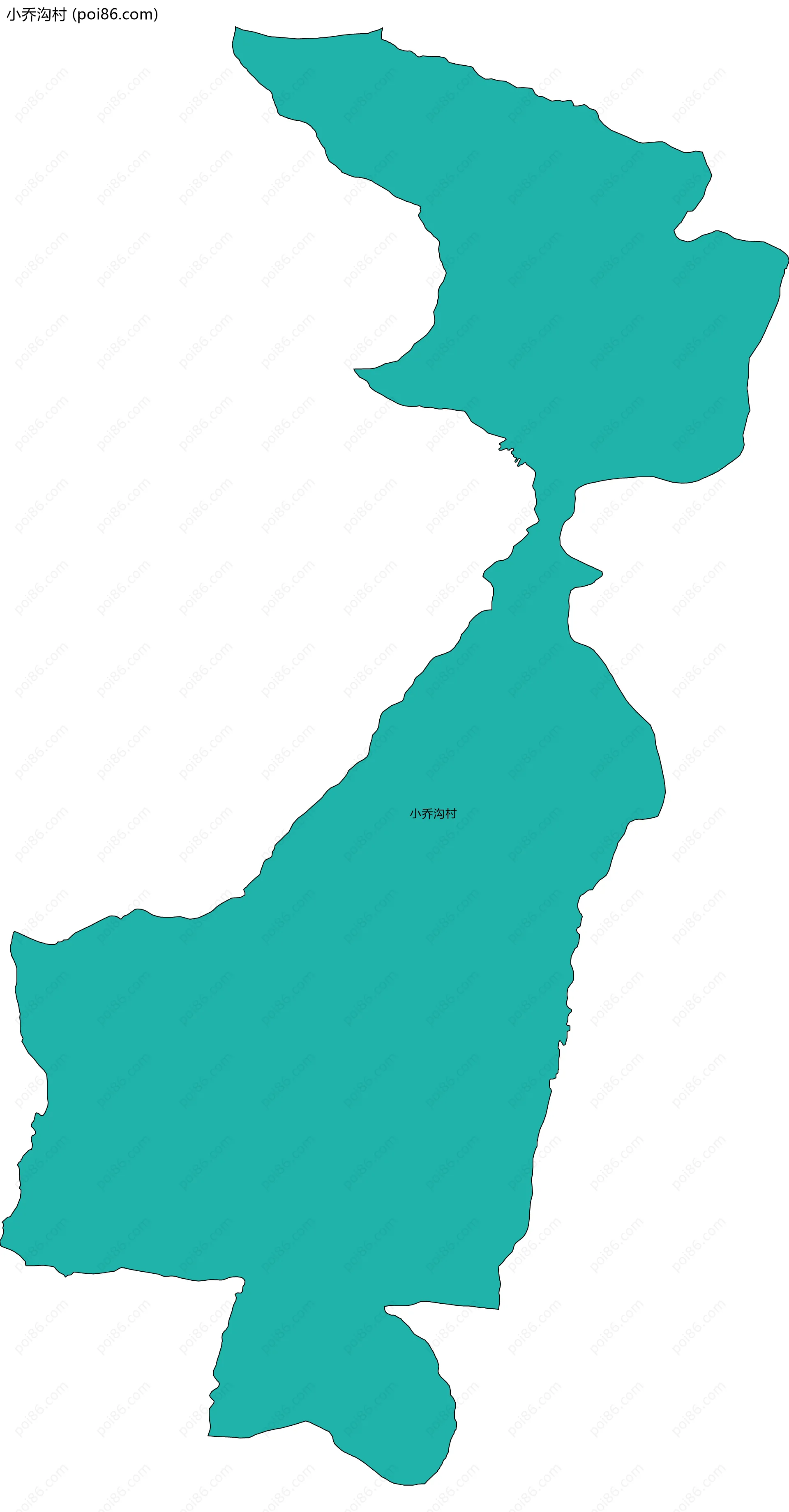 小乔沟村边界地图