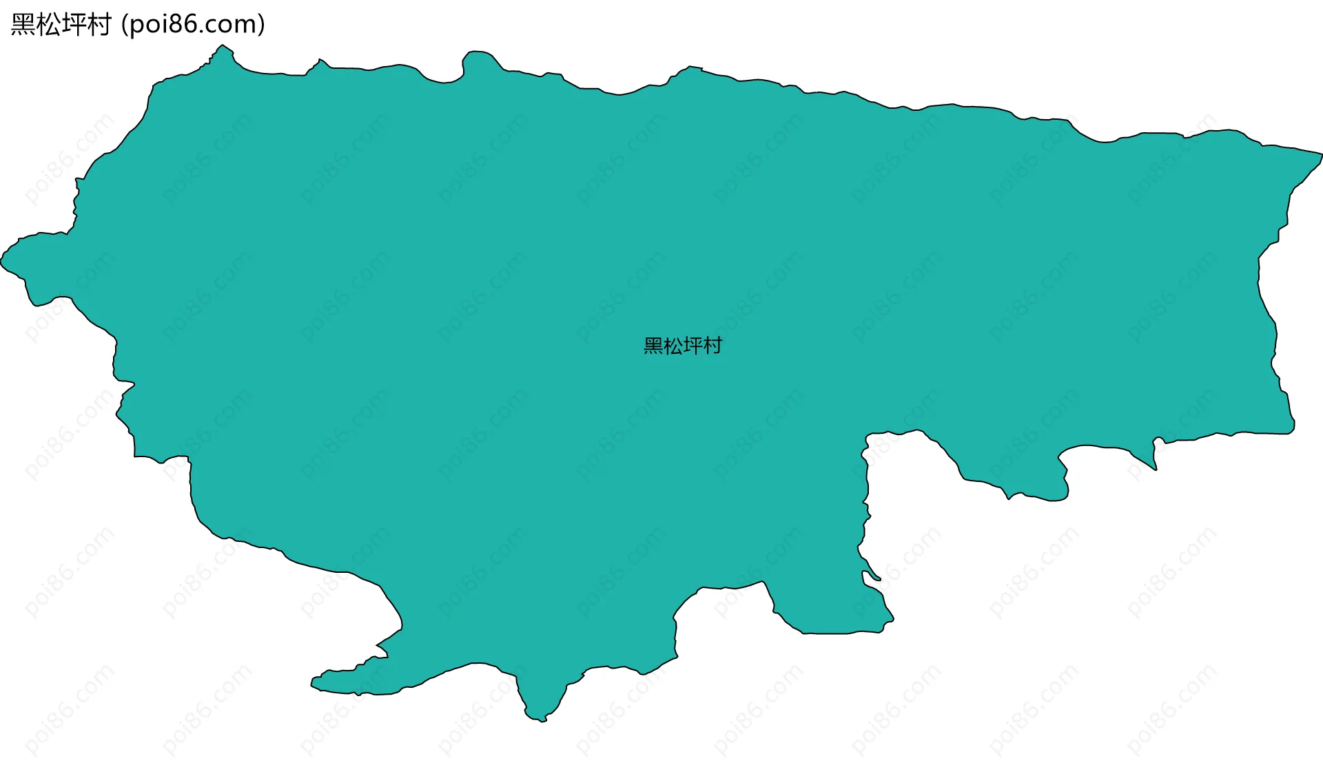 黑松坪村边界地图