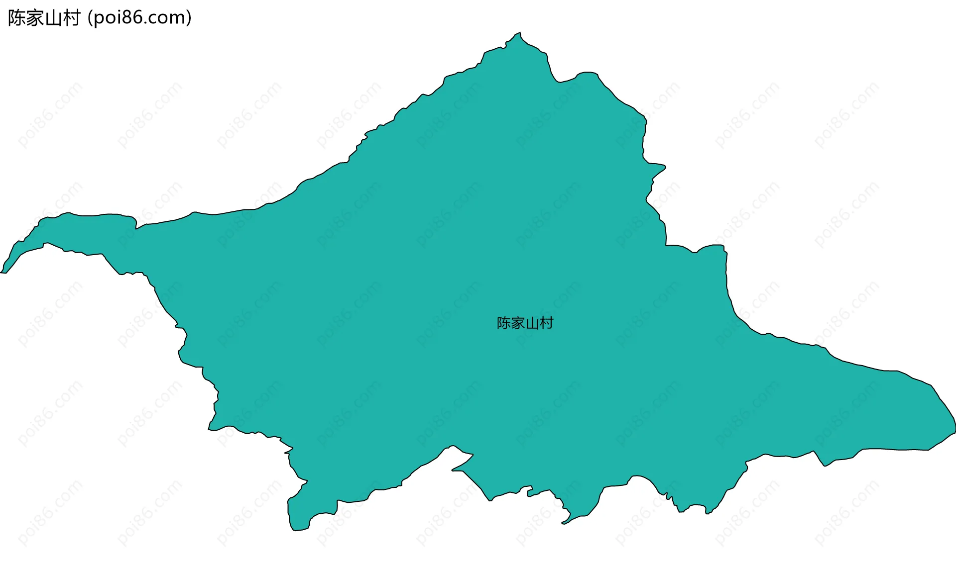 陈家山村边界地图