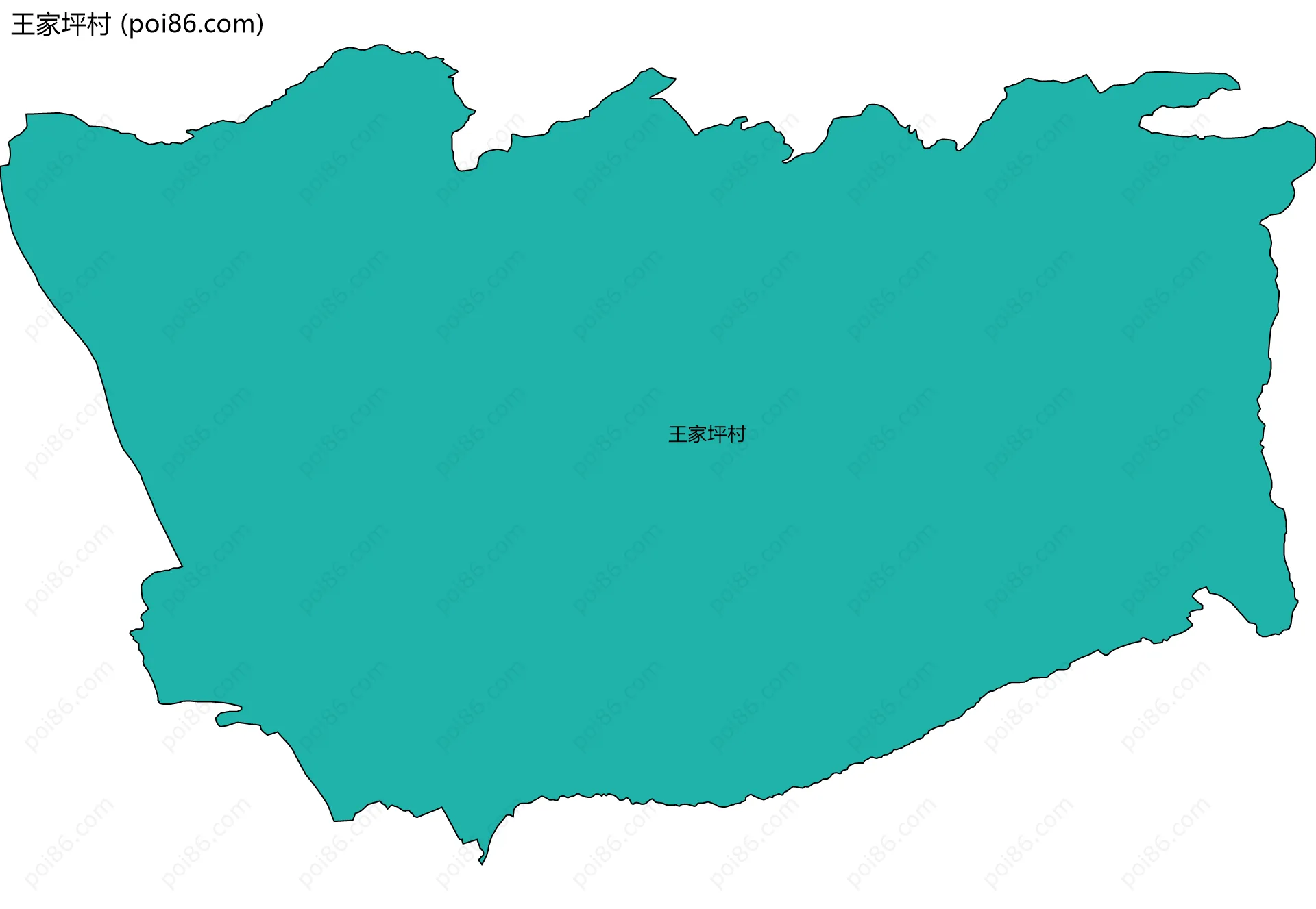 王家坪村边界地图