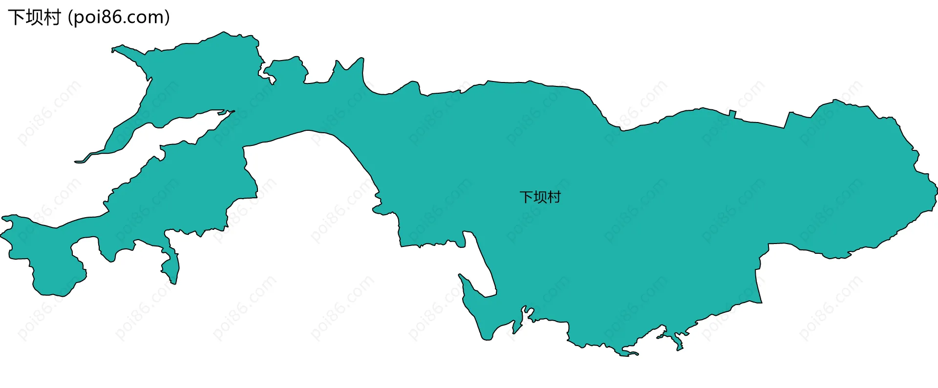下坝村边界地图